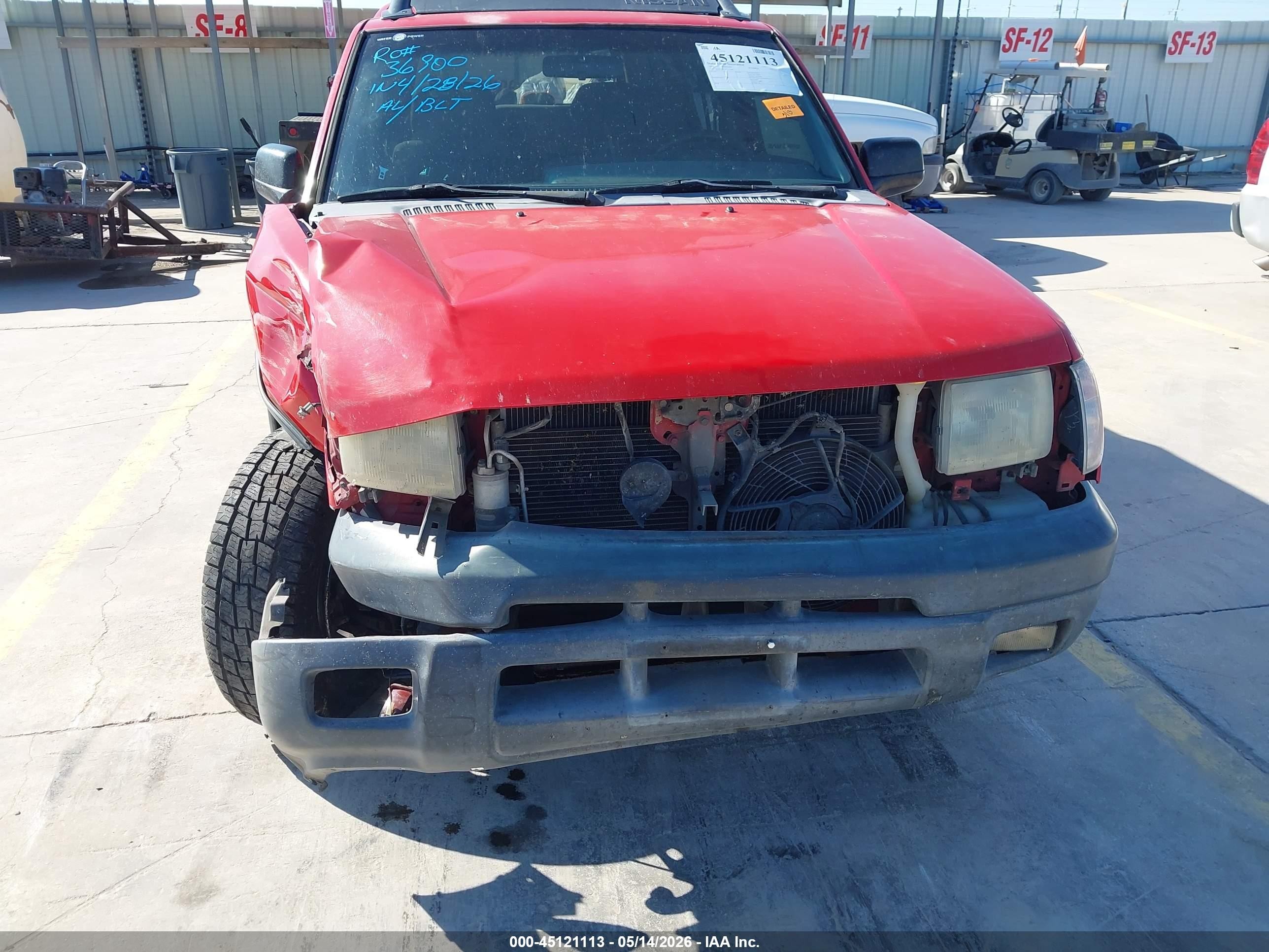 2001 Nissan Xterra Xe-v6 Red vin: 5N1ED28T11C537668