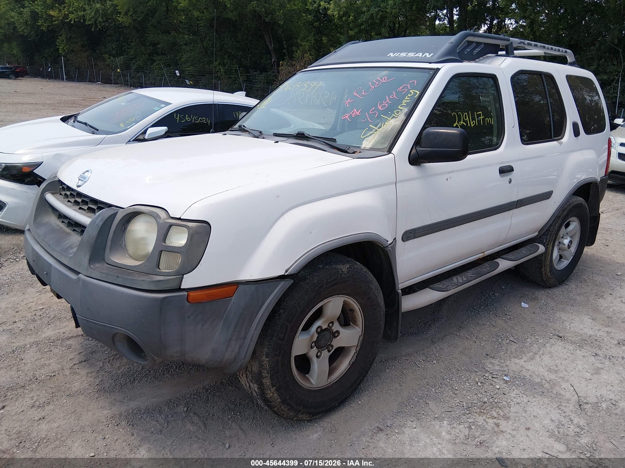 2004 Nissan Xterra Xe White vin: 5N1ED28T34C679038