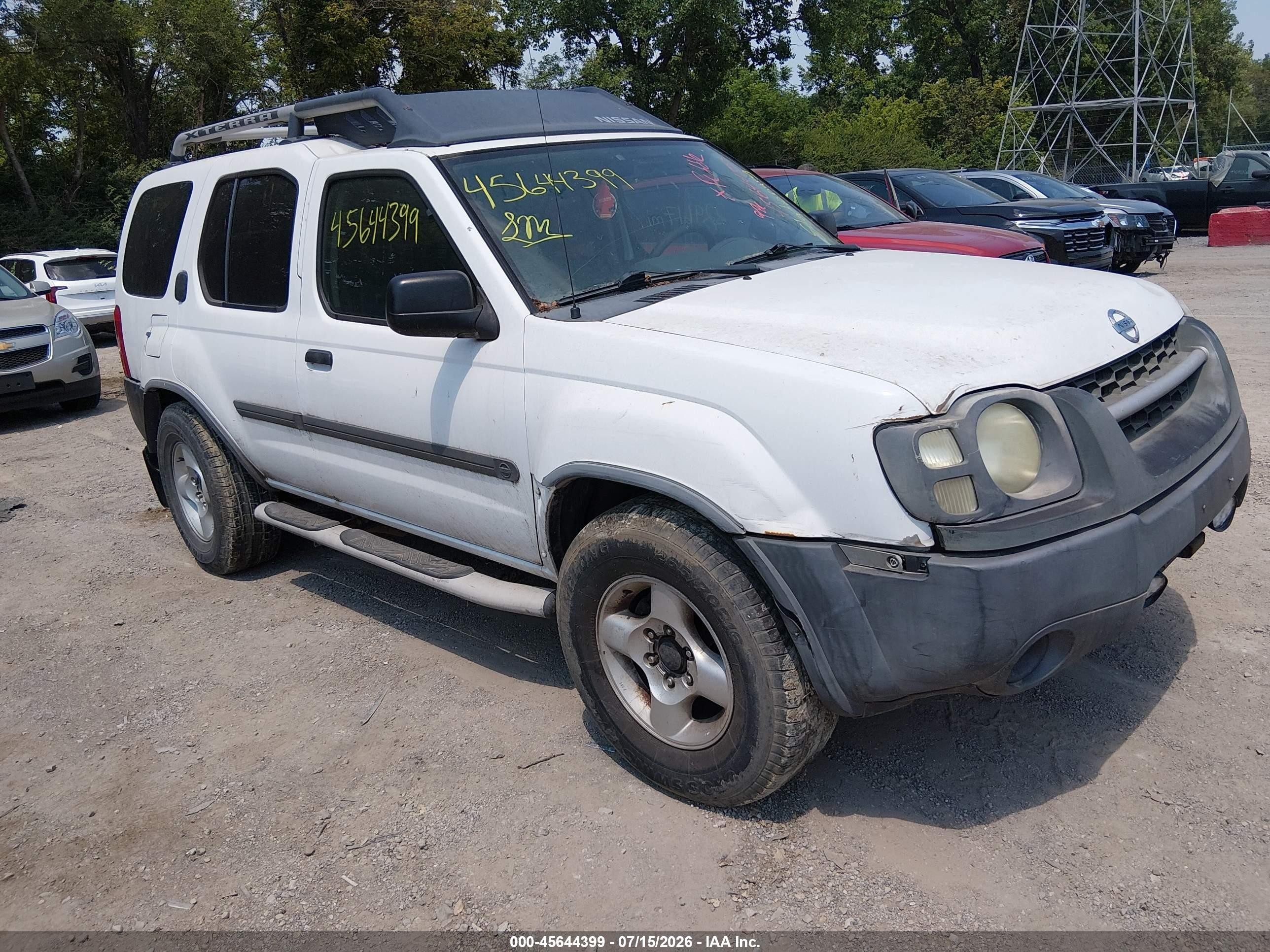 2004 Nissan Xterra Xe White vin: 5N1ED28T34C679038