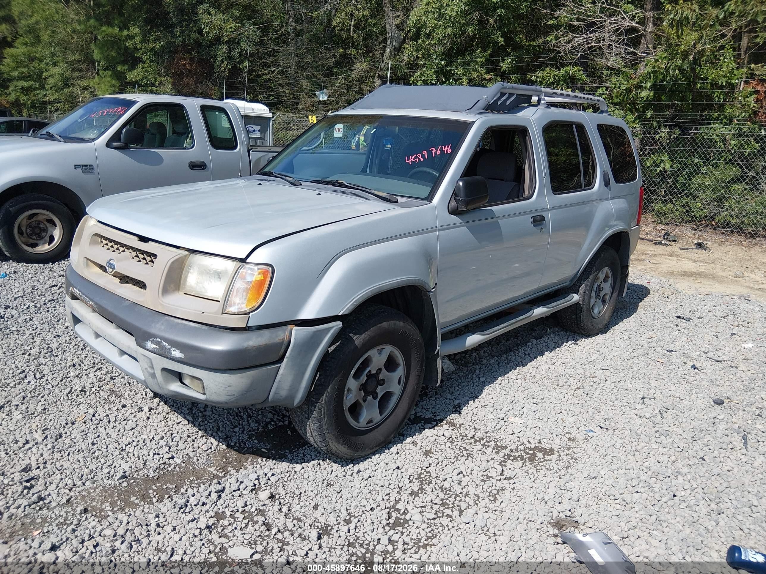 2000 Nissan Xterra Se/xe Silver vin: 5N1ED28T3YC580371