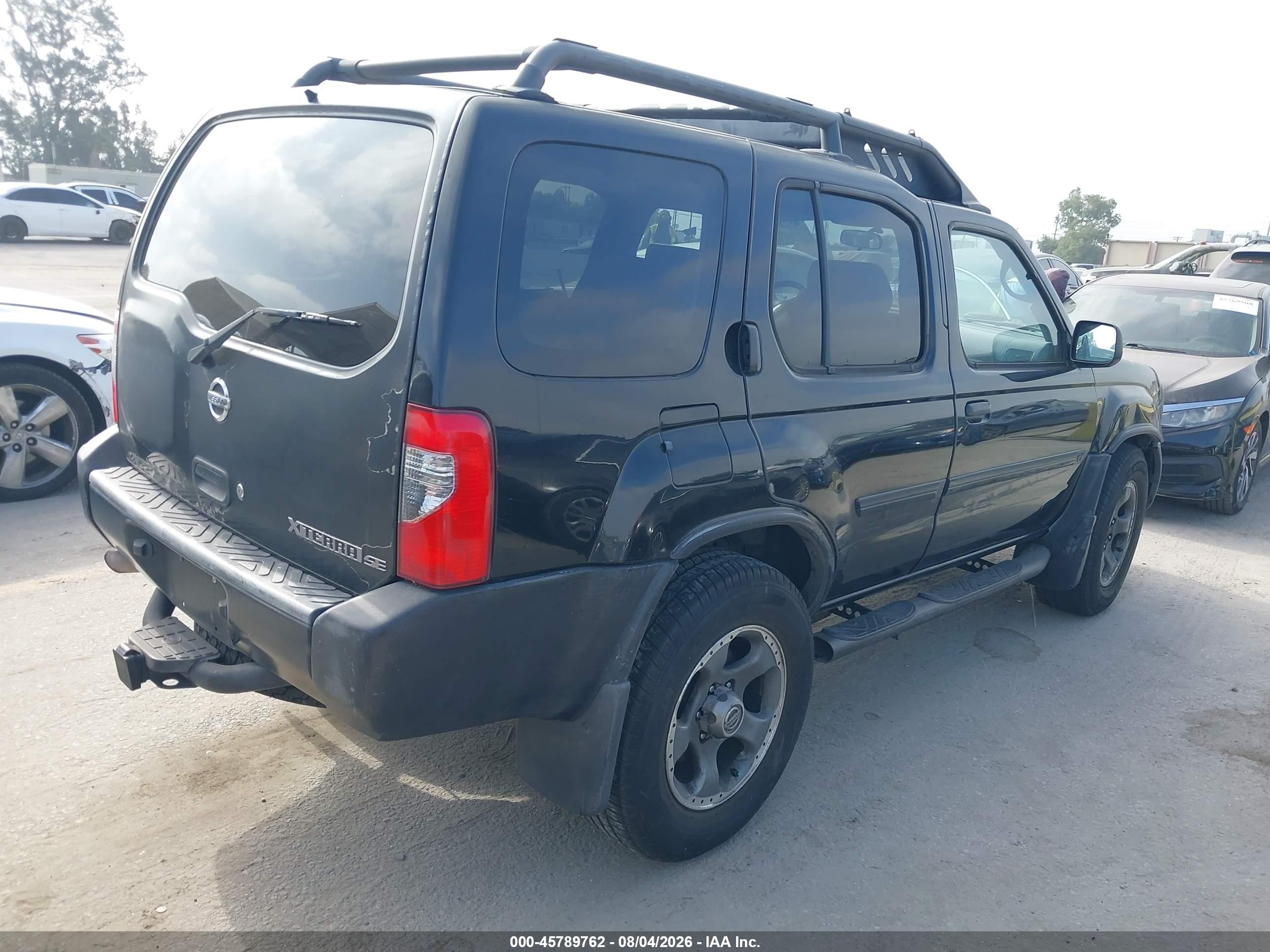2004 Nissan Xterra Se Black vin: 5N1ED28T44C615851