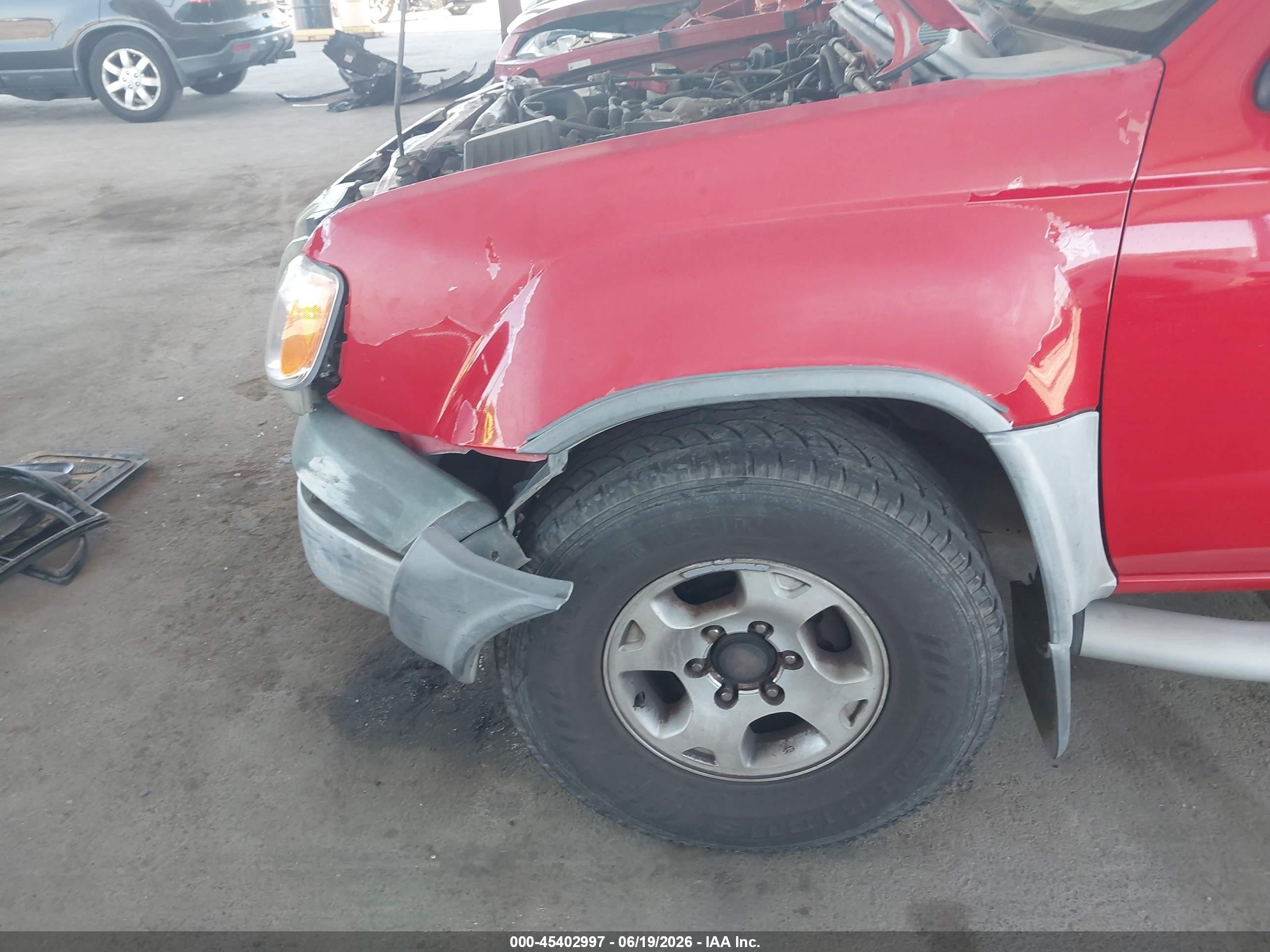 2000 Nissan Xterra Se/xe Red vin: 5N1ED28T4YC610204