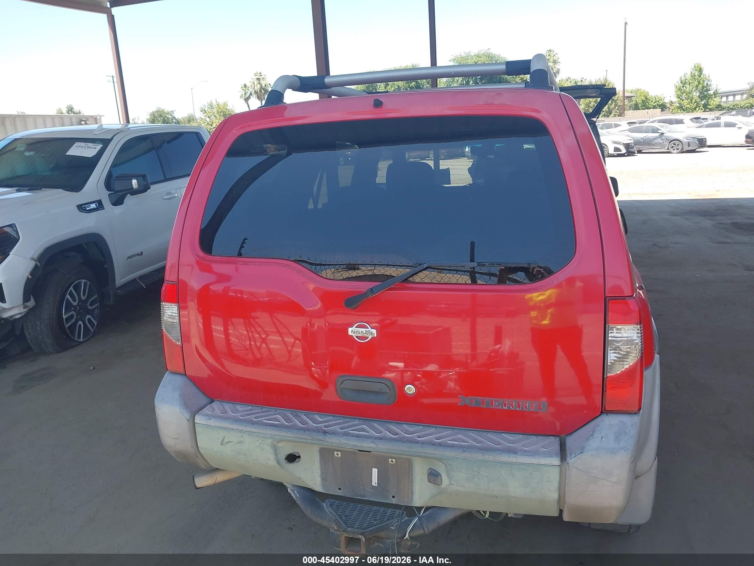 2000 Nissan Xterra Se/xe Red vin: 5N1ED28T4YC610204