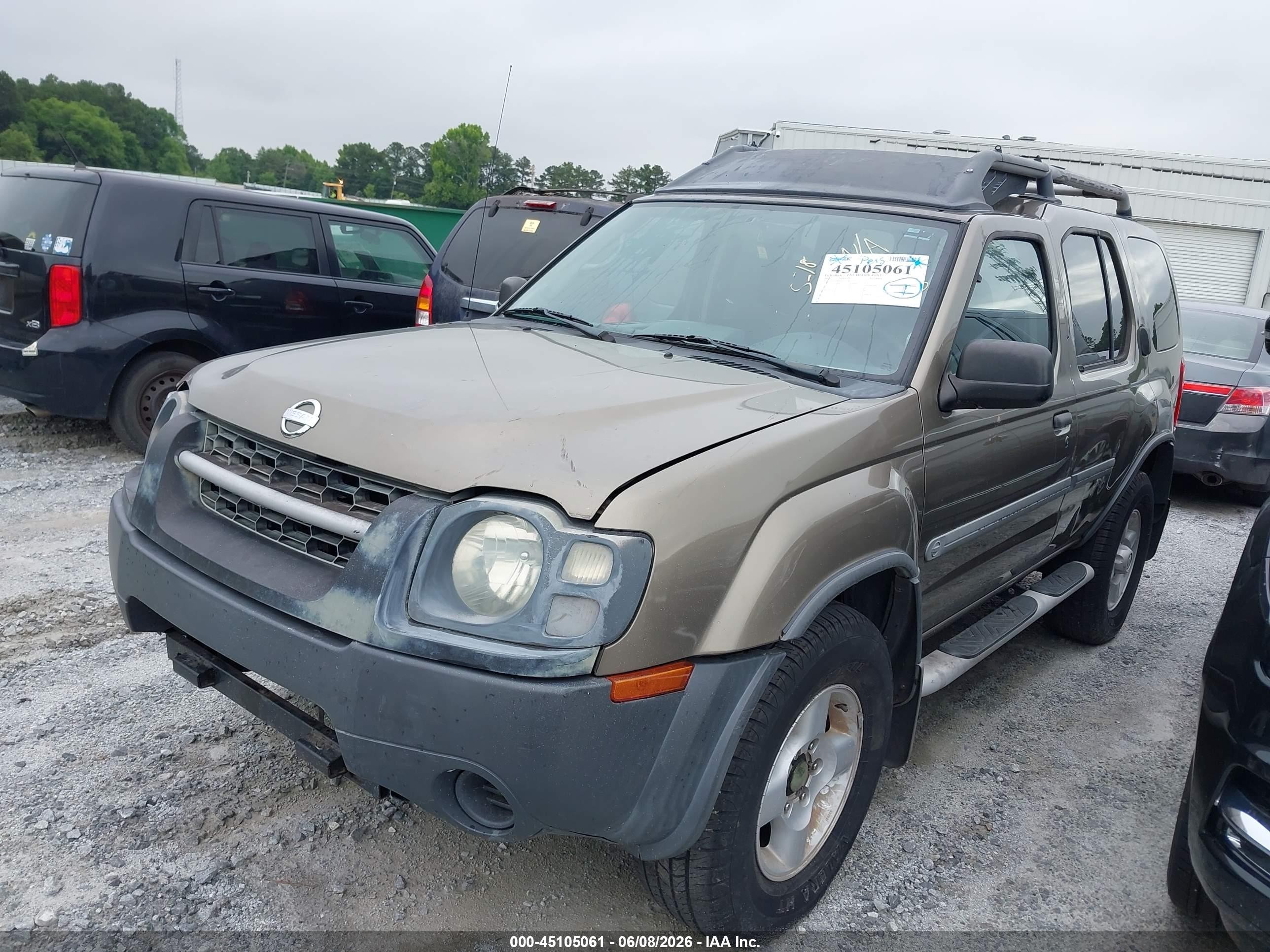 2002 Nissan Xterra Xe Gray vin: 5N1ED28T62C575186