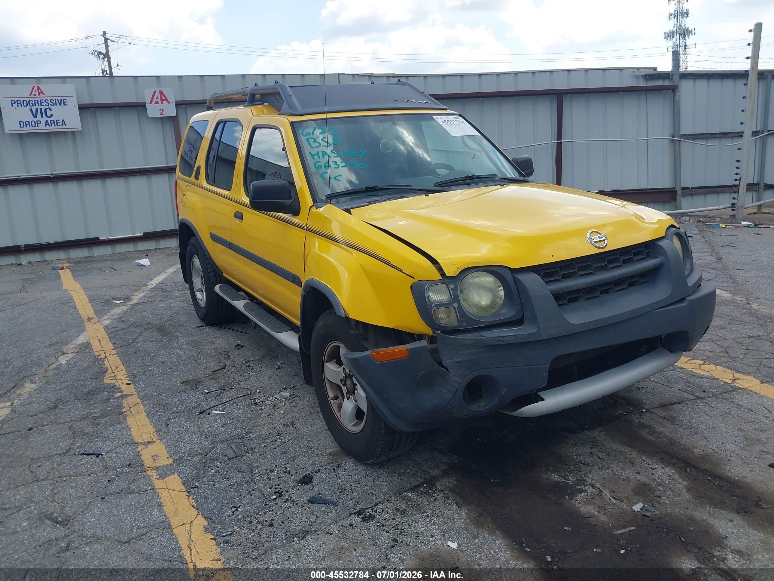 2004 Nissan Xterra Xe Yellow vin: 5N1ED28T64C663240