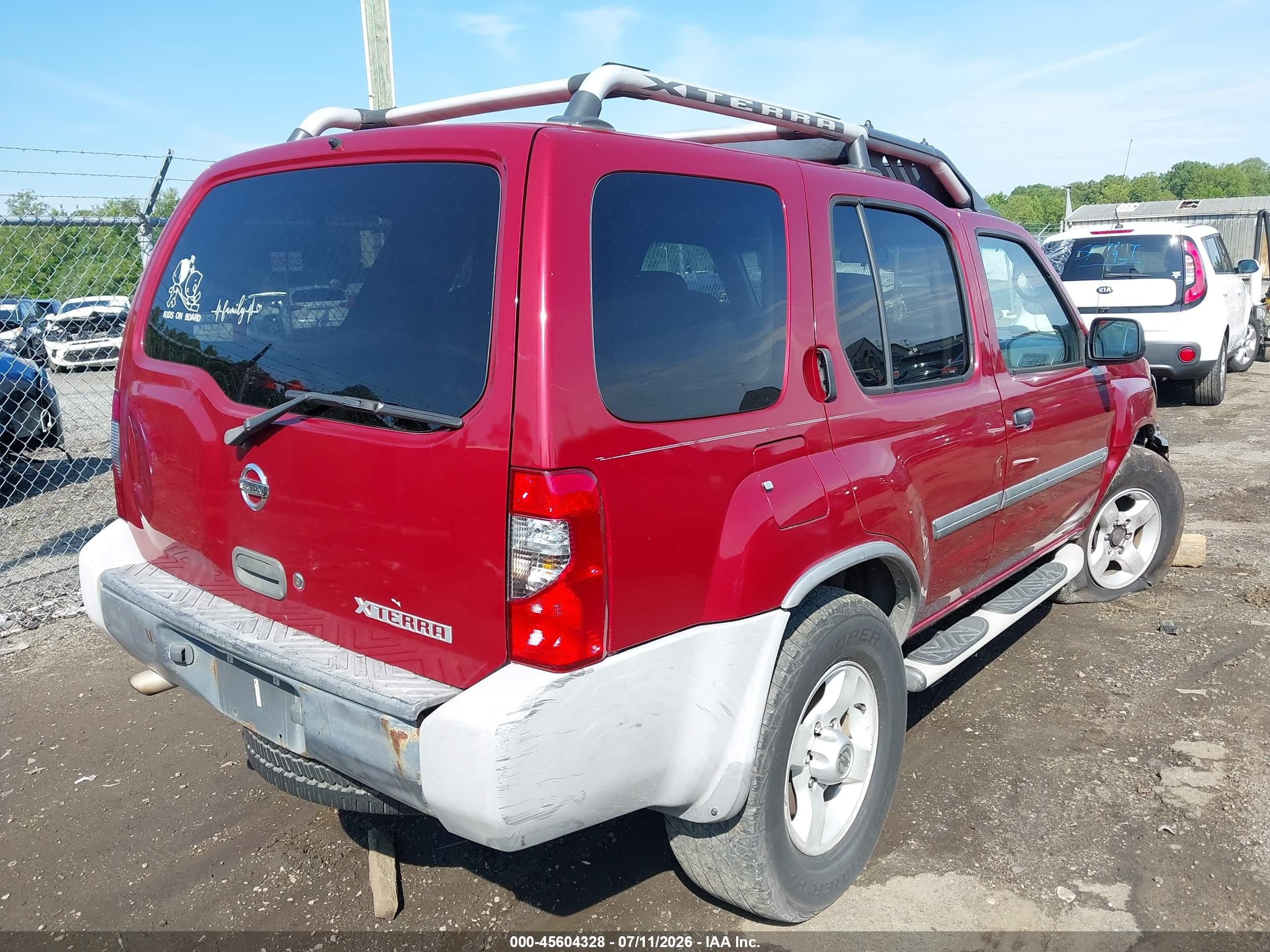 2004 Nissan Xterra Xe Burgundy vin: 5N1ED28T64C673699