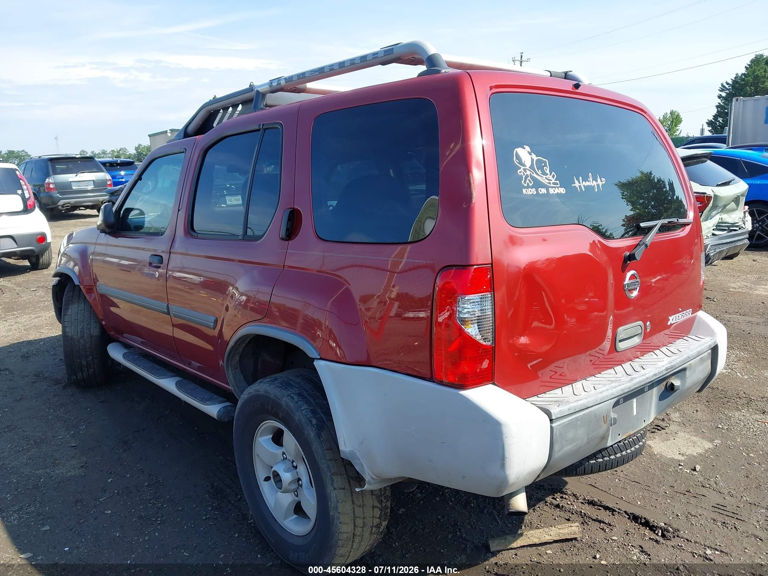 2004 Nissan Xterra Xe Burgundy vin: 5N1ED28T64C673699