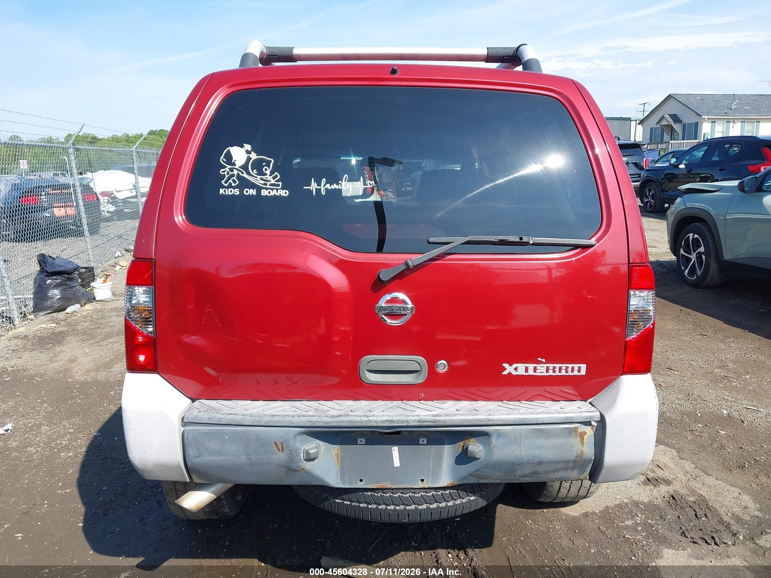2004 Nissan Xterra Xe Burgundy vin: 5N1ED28T64C673699