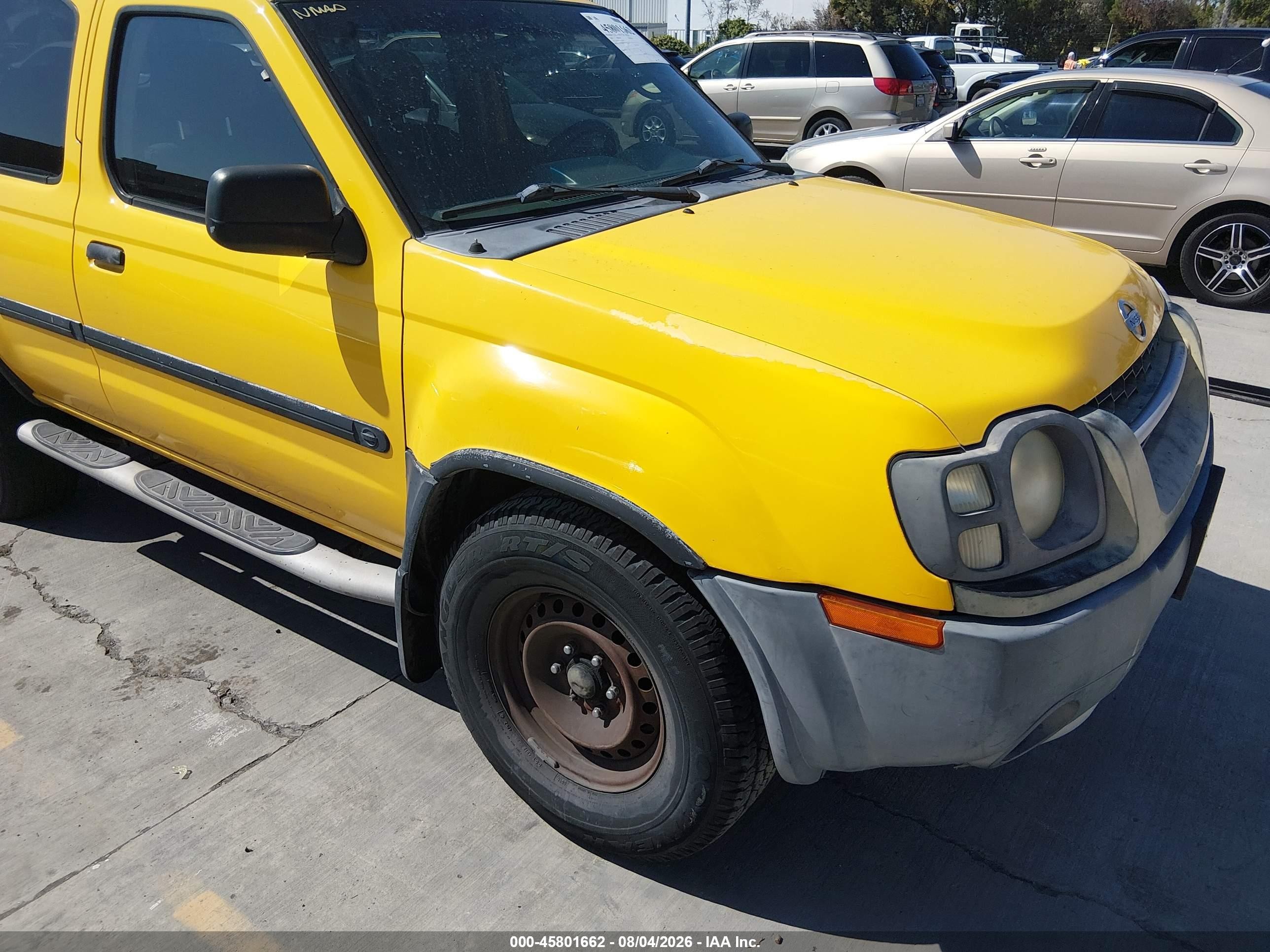 2004 Nissan Xterra Xe Yellow vin: 5N1ED28T64C676053