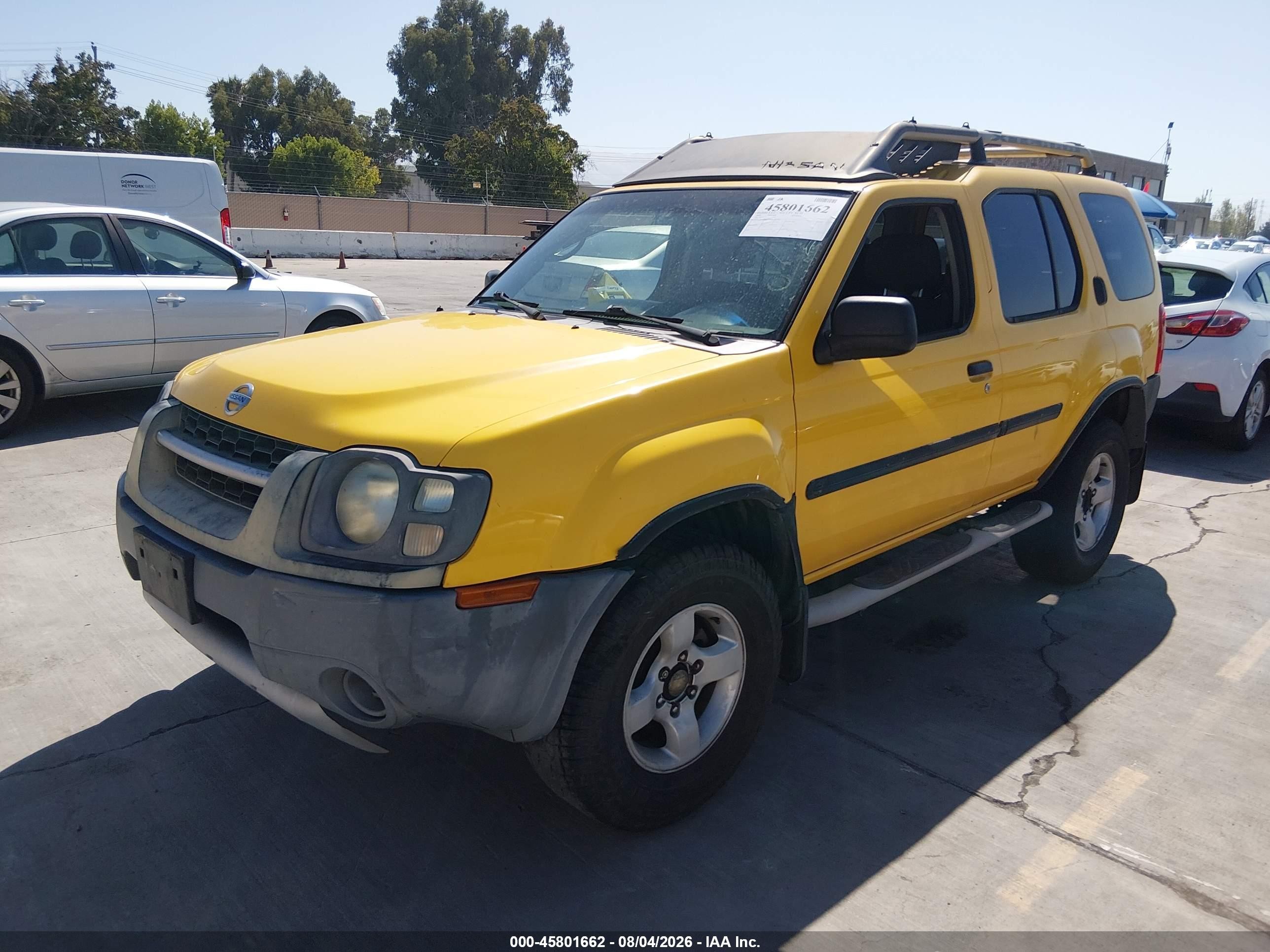 2004 Nissan Xterra Xe Yellow vin: 5N1ED28T64C676053