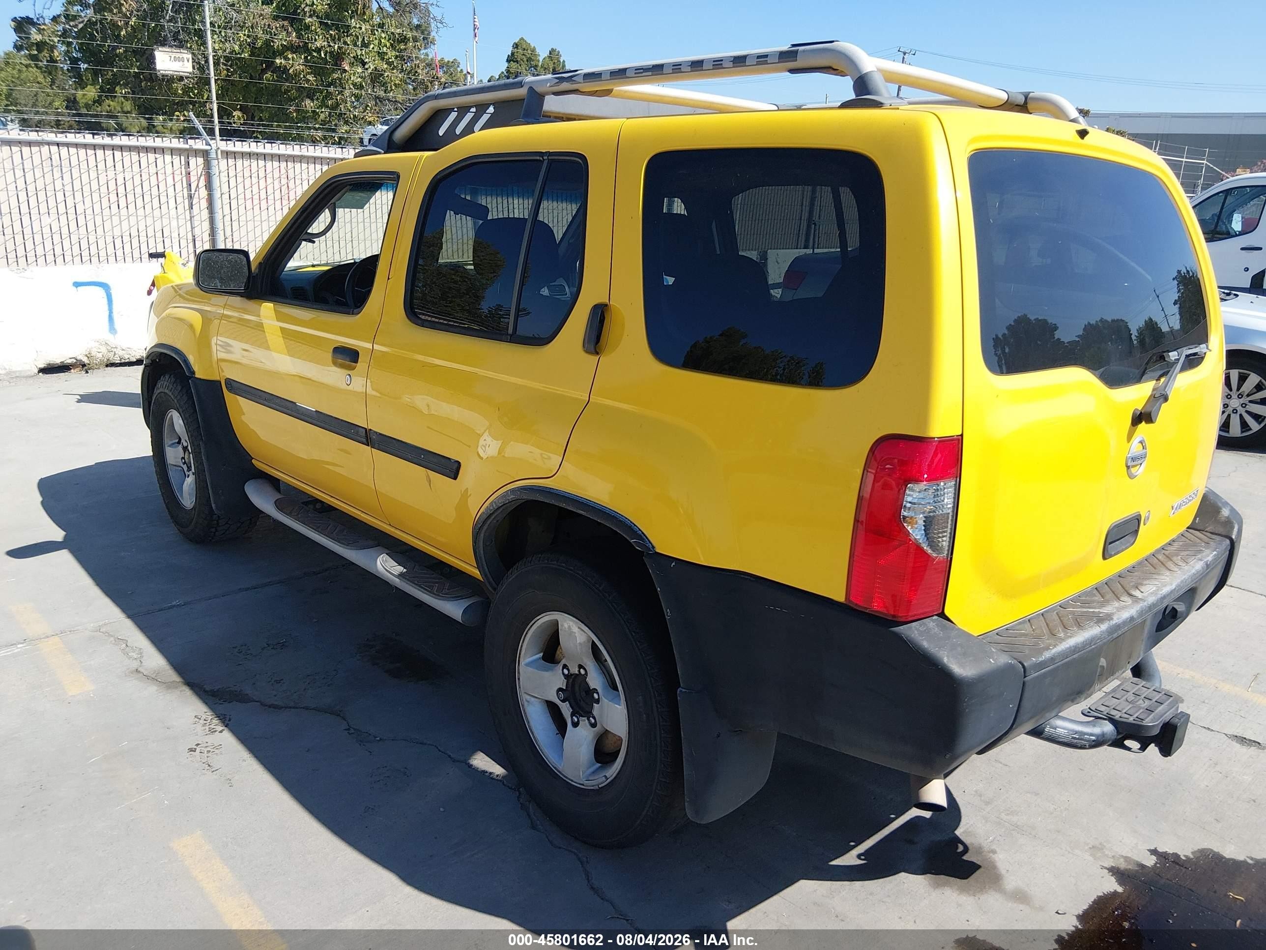 2004 Nissan Xterra Xe Yellow vin: 5N1ED28T64C676053