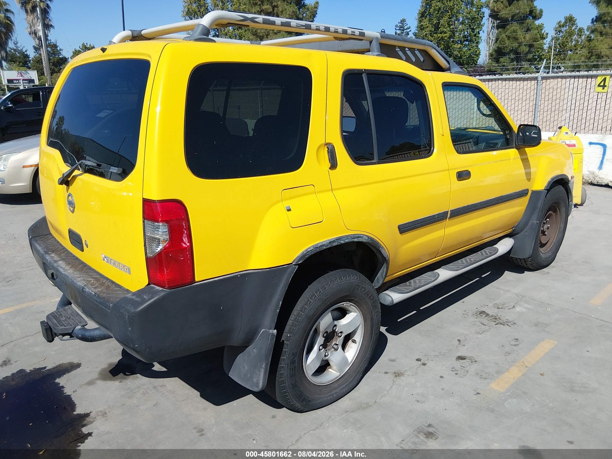 2004 Nissan Xterra Xe Yellow vin: 5N1ED28T64C676053