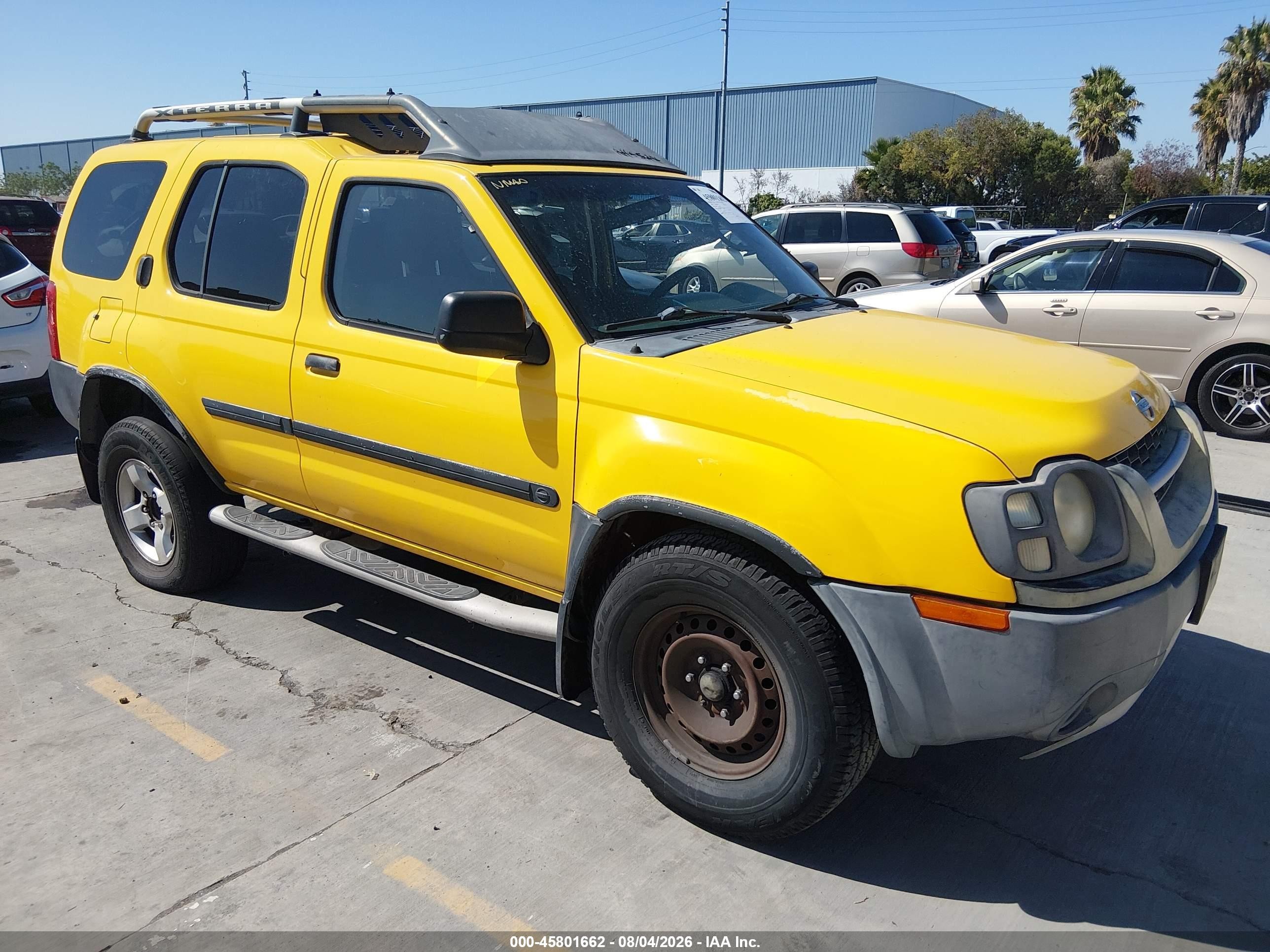 2004 Nissan Xterra Xe Yellow vin: 5N1ED28T64C676053
