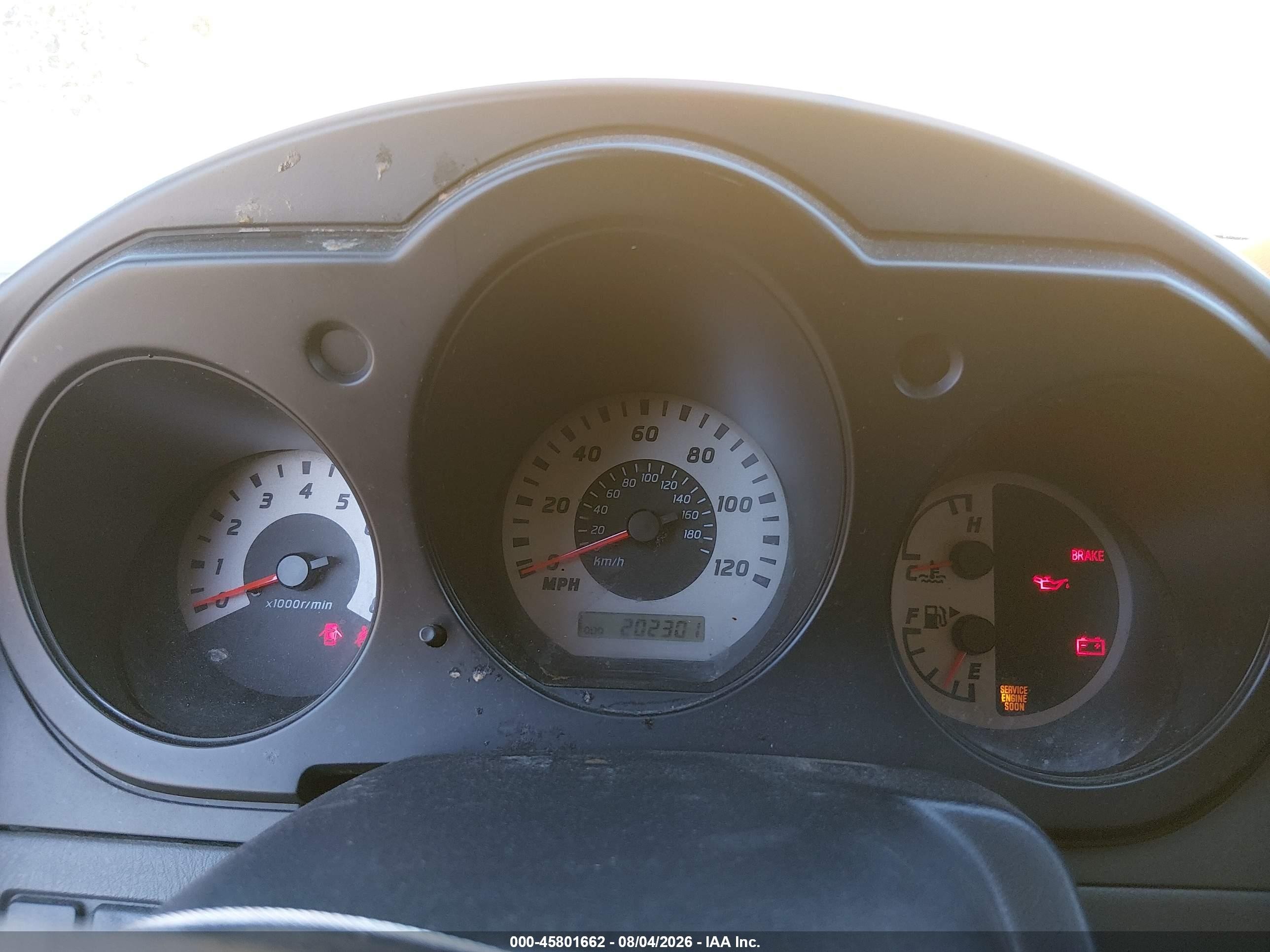 2004 Nissan Xterra Xe Yellow vin: 5N1ED28T64C676053
