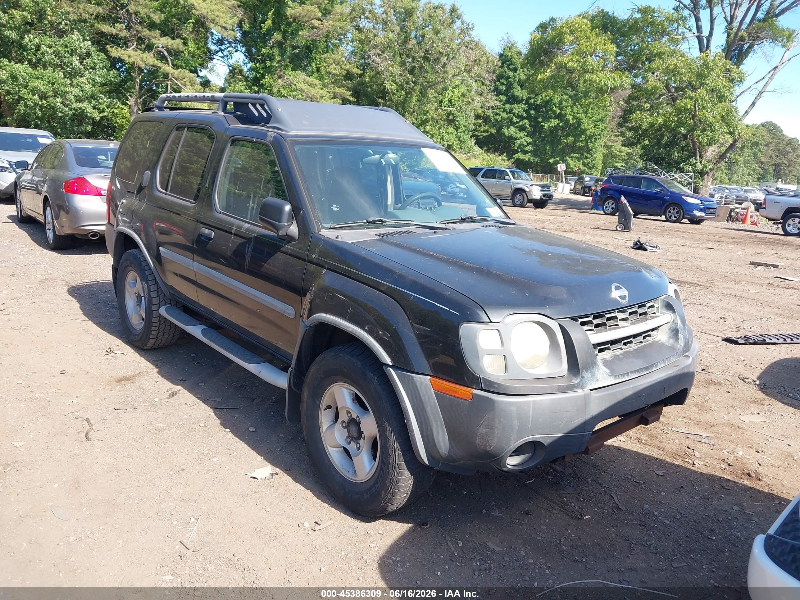 2002 Nissan Xterra Xe Black vin: 5N1ED28T72C556078