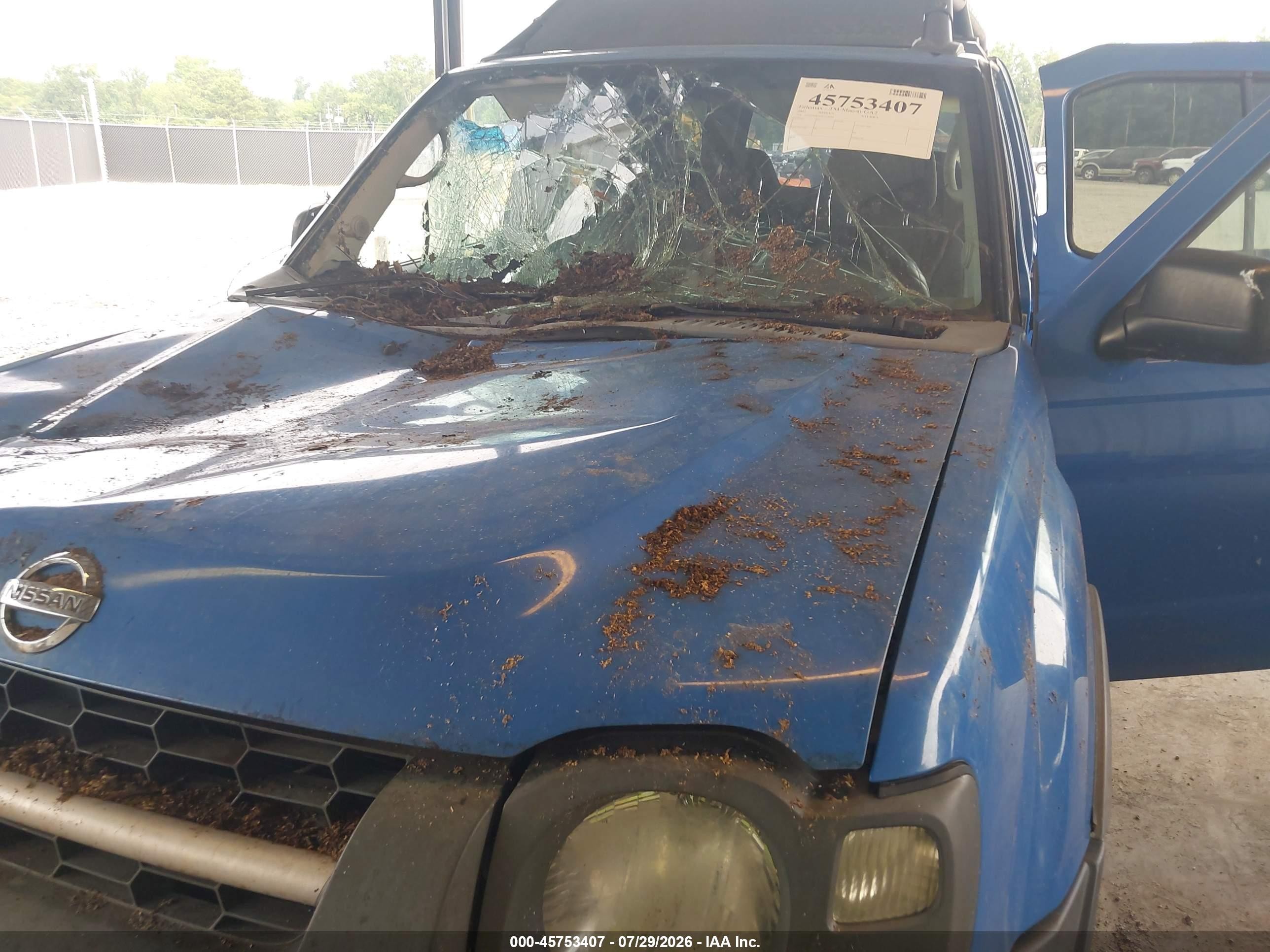2002 Nissan Xterra Xe Blue vin: 5N1ED28T82C515698