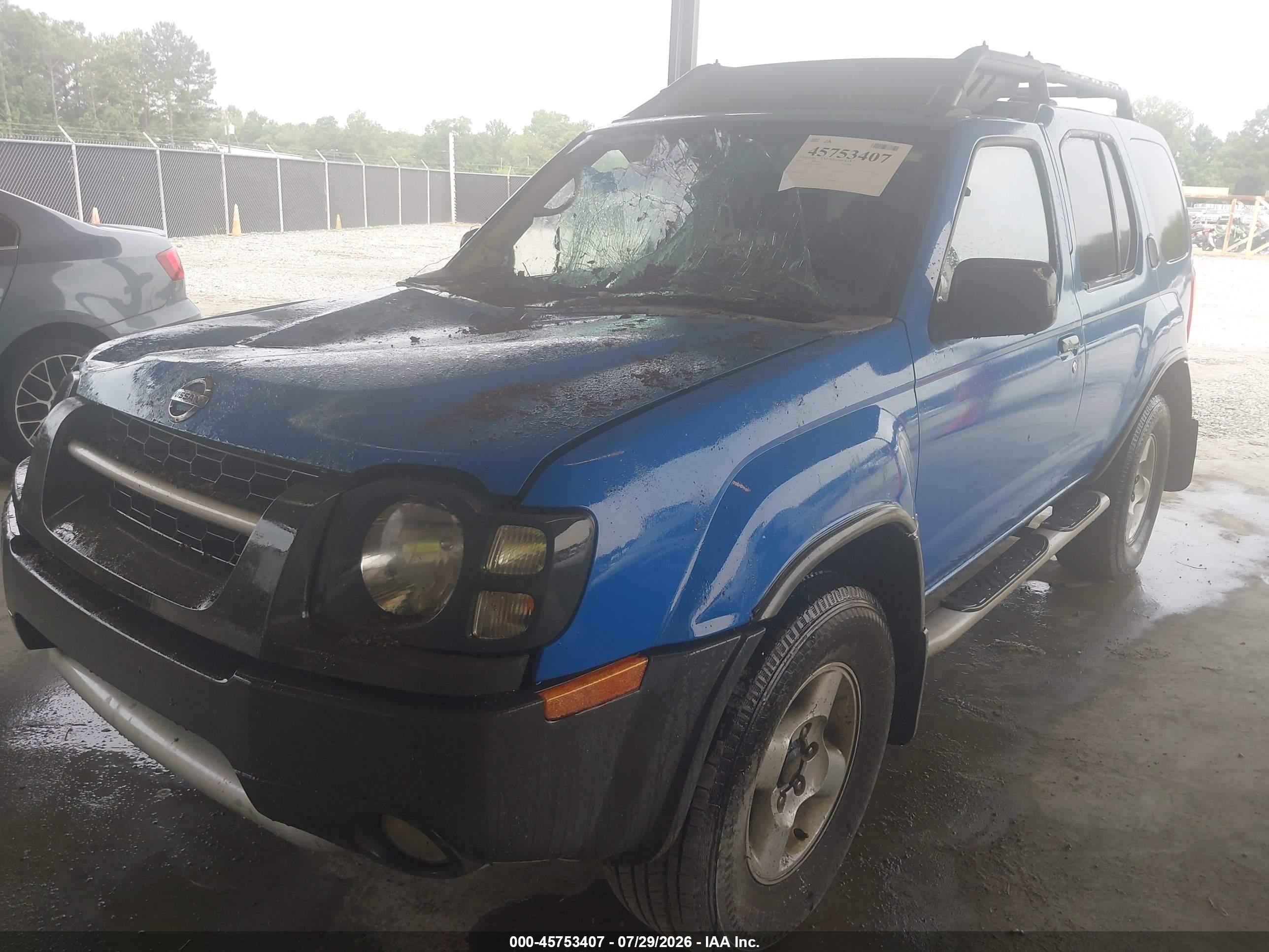 2002 Nissan Xterra Xe Blue vin: 5N1ED28T82C515698