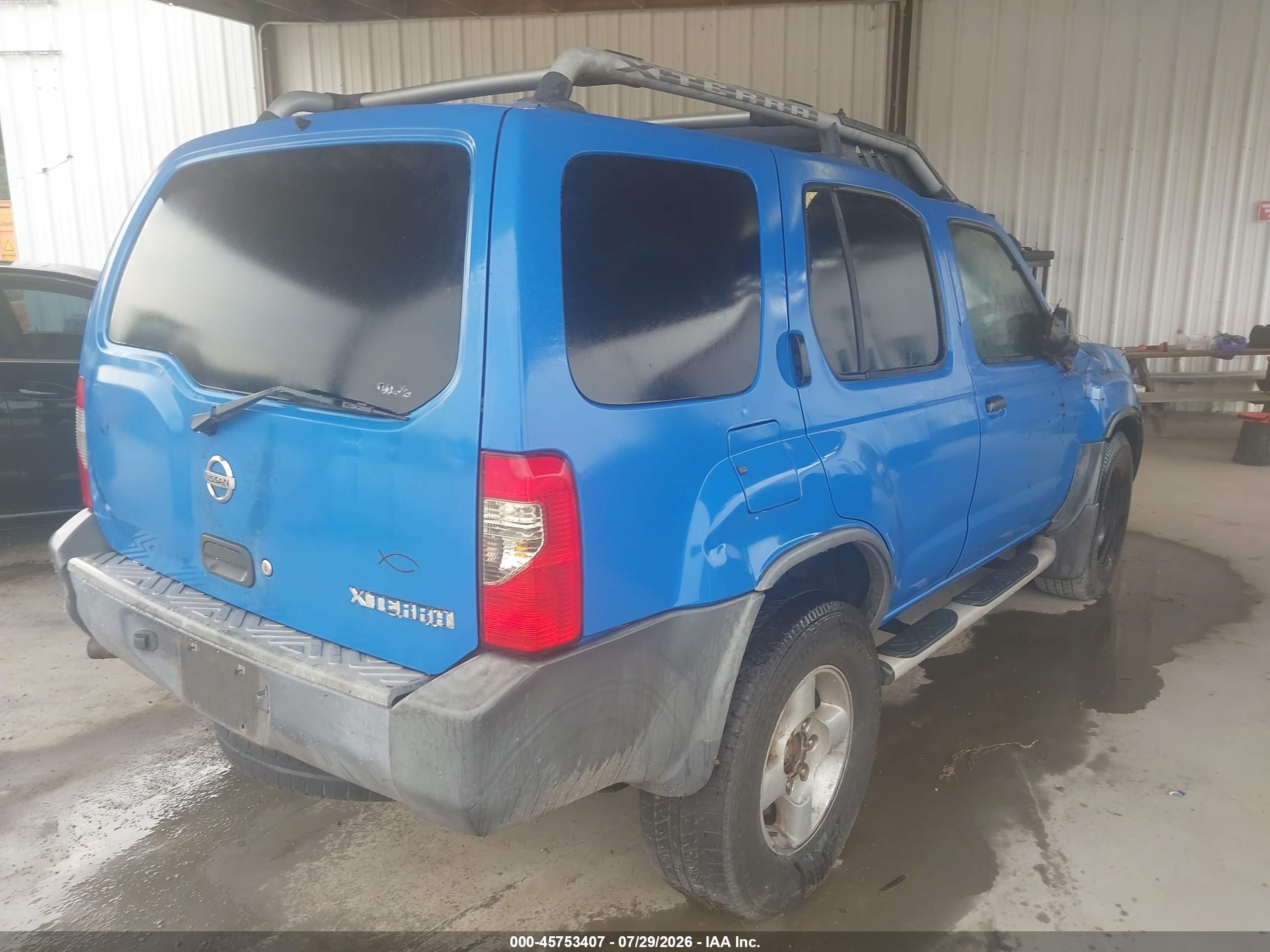 2002 Nissan Xterra Xe Blue vin: 5N1ED28T82C515698
