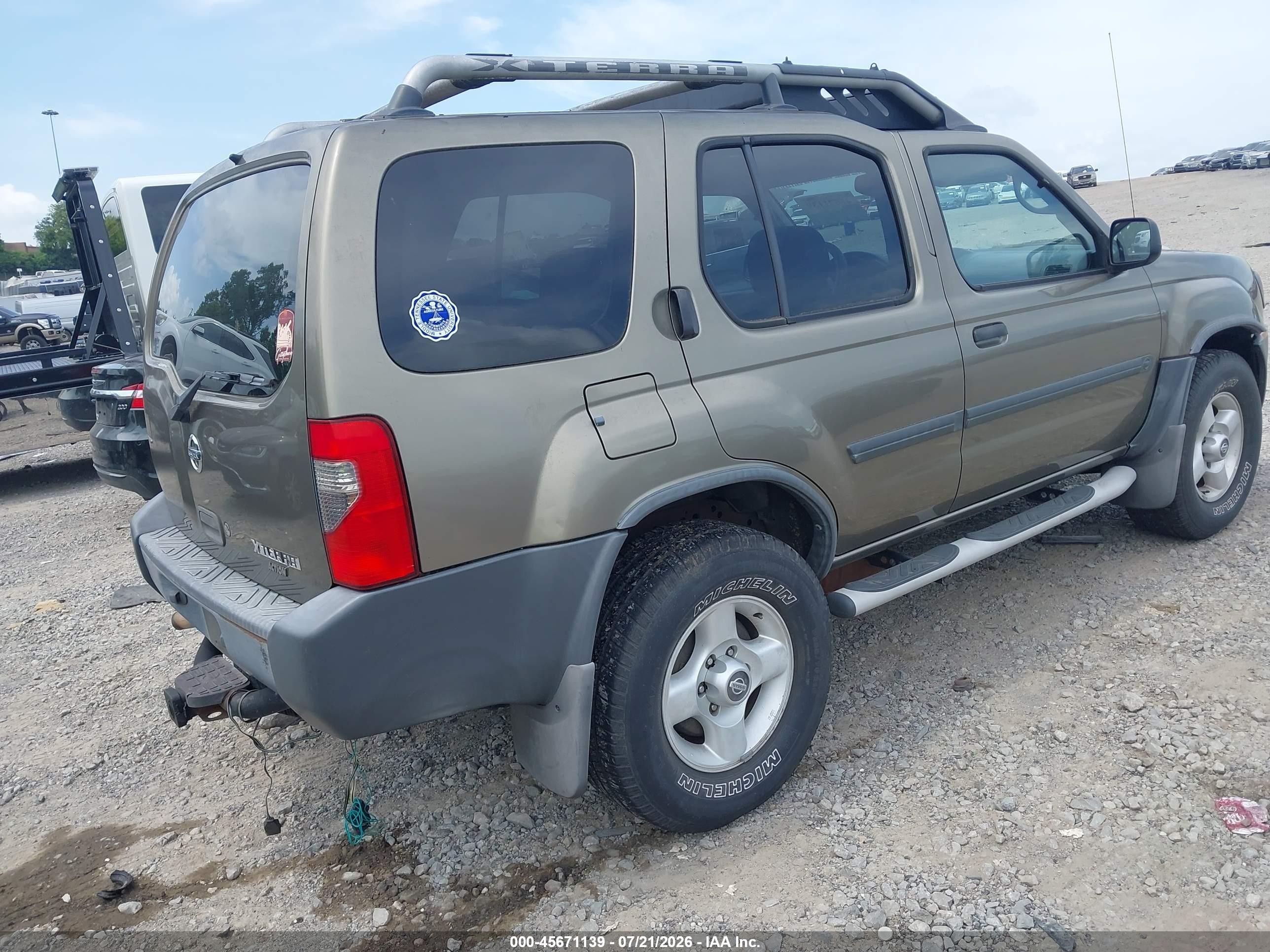 2002 Nissan Xterra Xe Champagne vin: 5N1ED28T92C601408