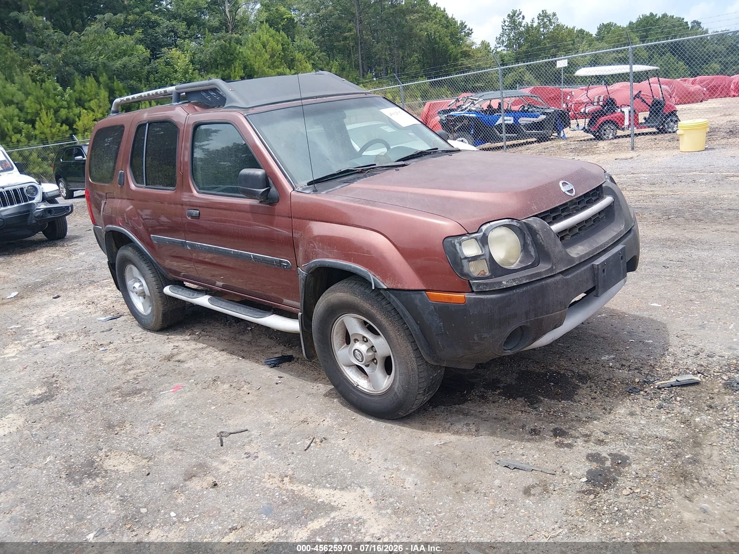 2002 Nissan Xterra Xe Maroon vin: 5N1ED28TX2C554602