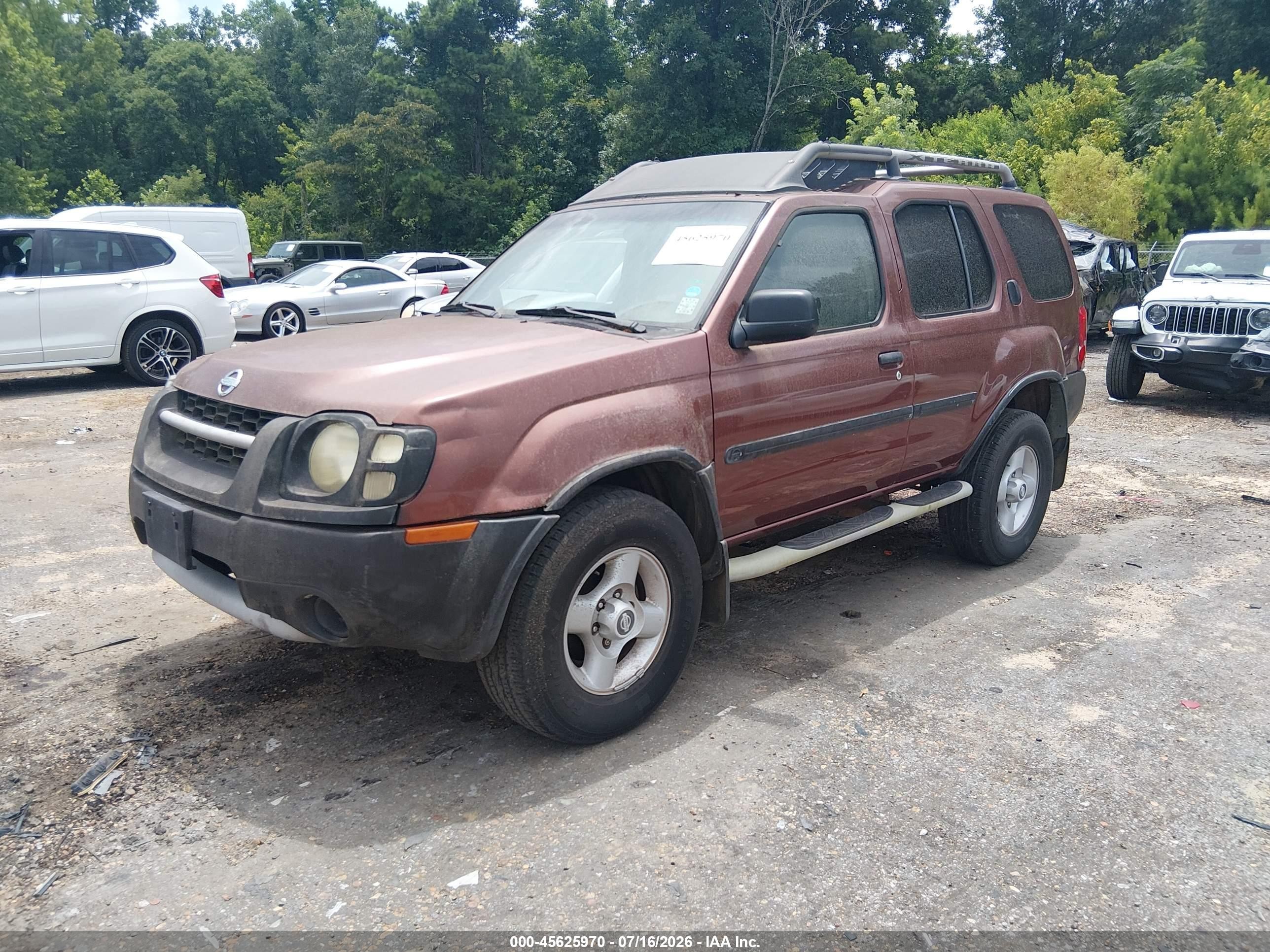 2002 Nissan Xterra Xe Maroon vin: 5N1ED28TX2C554602