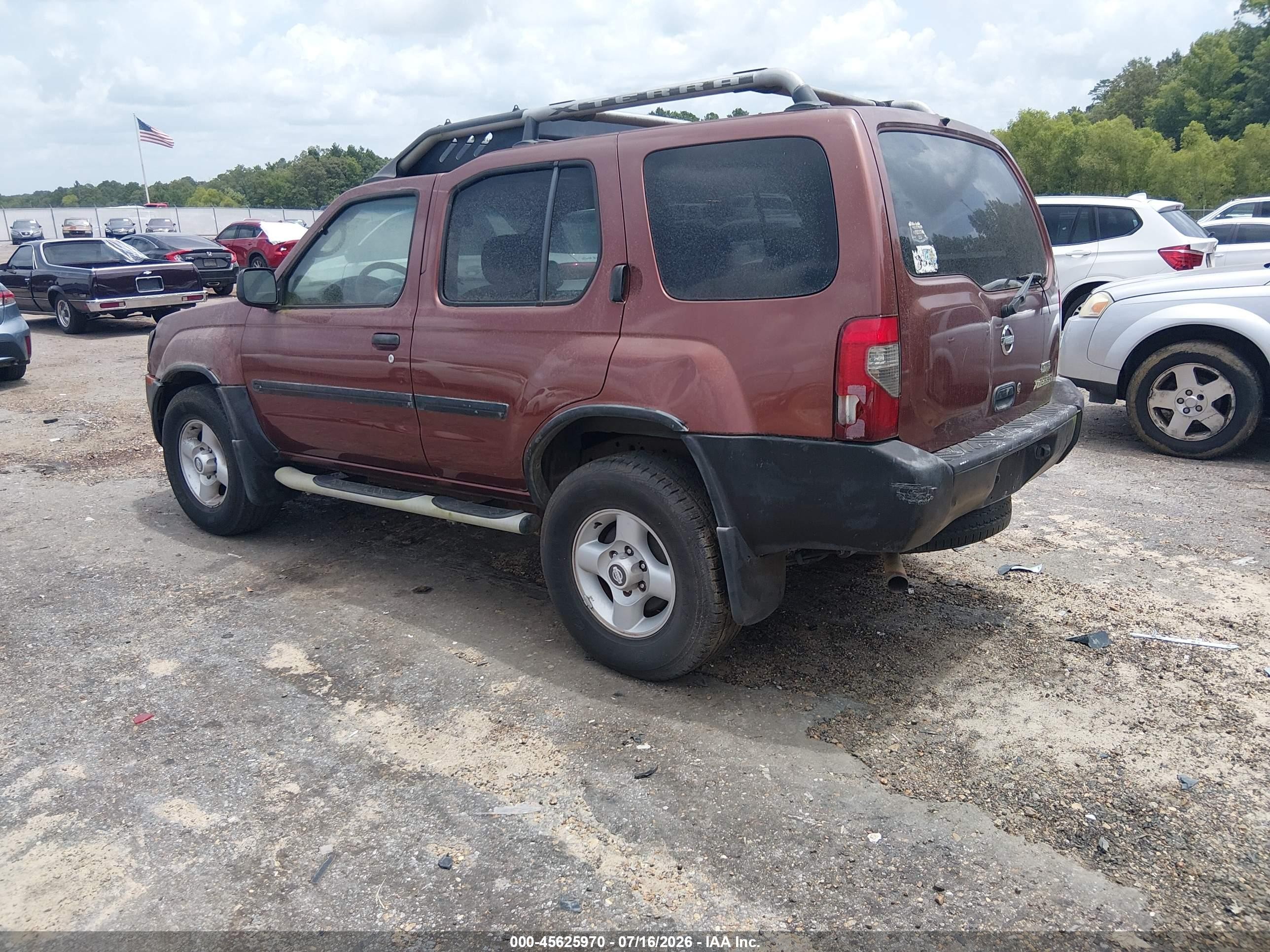 2002 Nissan Xterra Xe Maroon vin: 5N1ED28TX2C554602