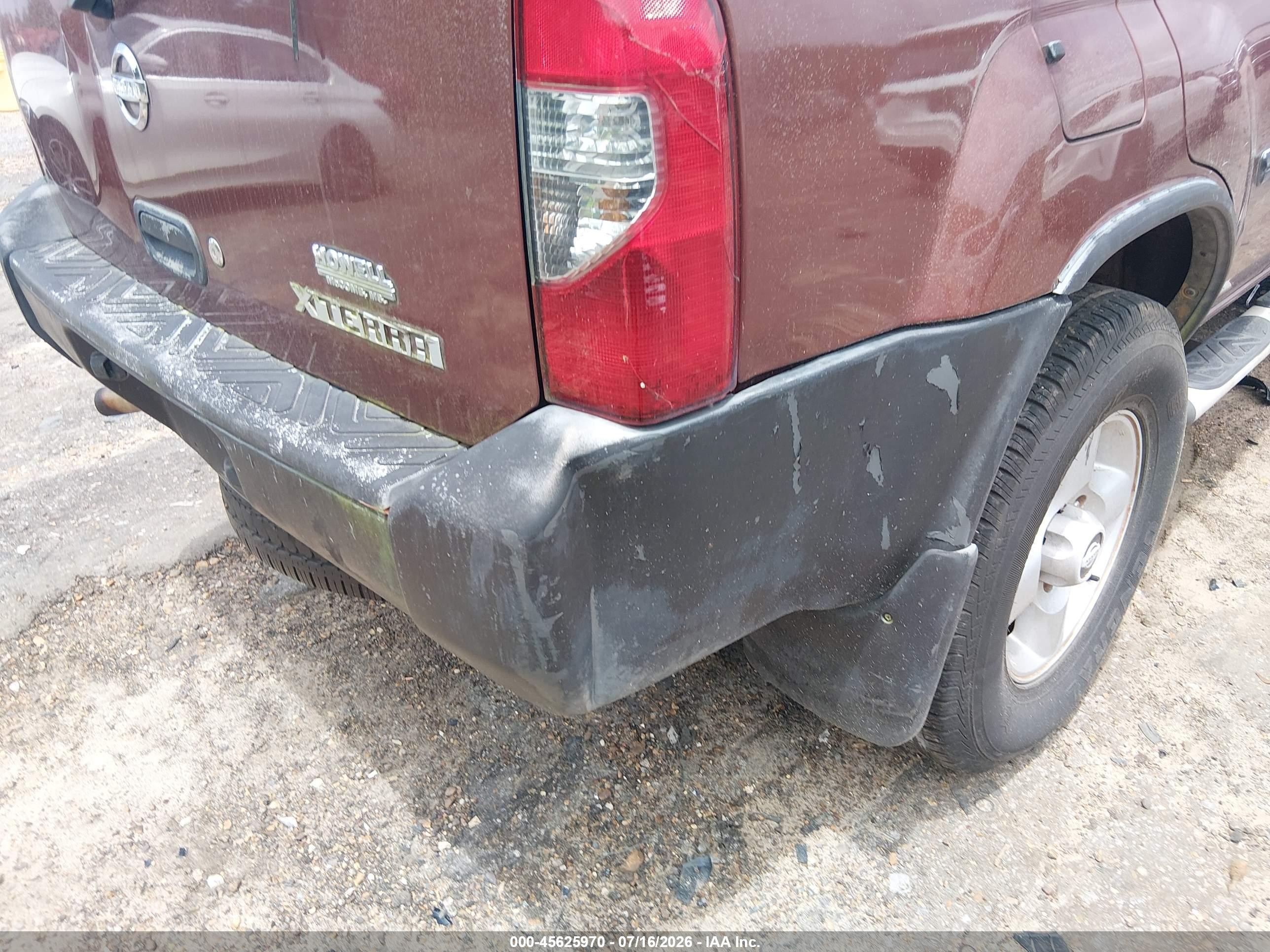 2002 Nissan Xterra Xe Maroon vin: 5N1ED28TX2C554602