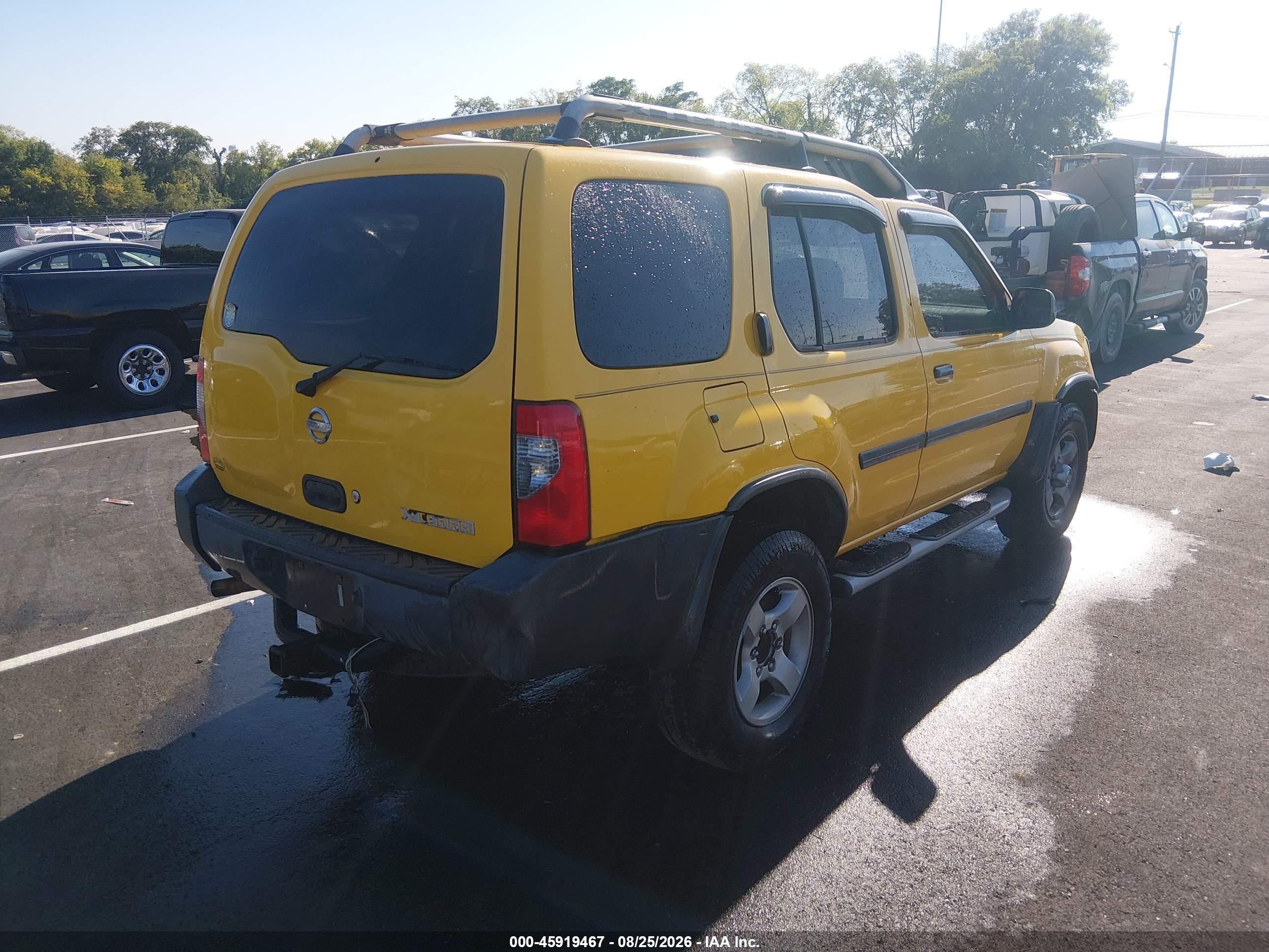 2002 Nissan Xterra Xe Yellow vin: 5N1ED28TX2C563090