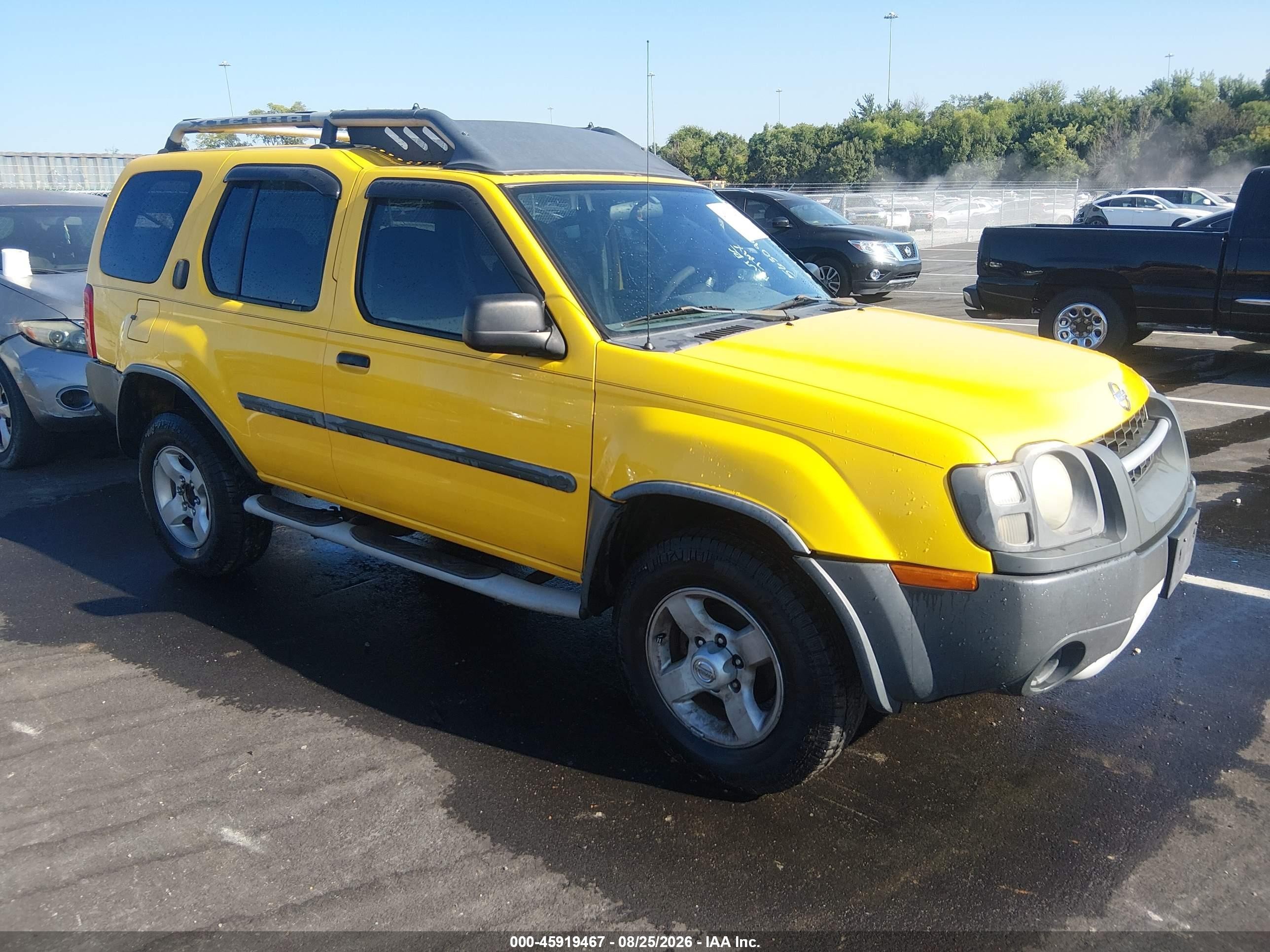 2002 Nissan Xterra Xe Yellow vin: 5N1ED28TX2C563090