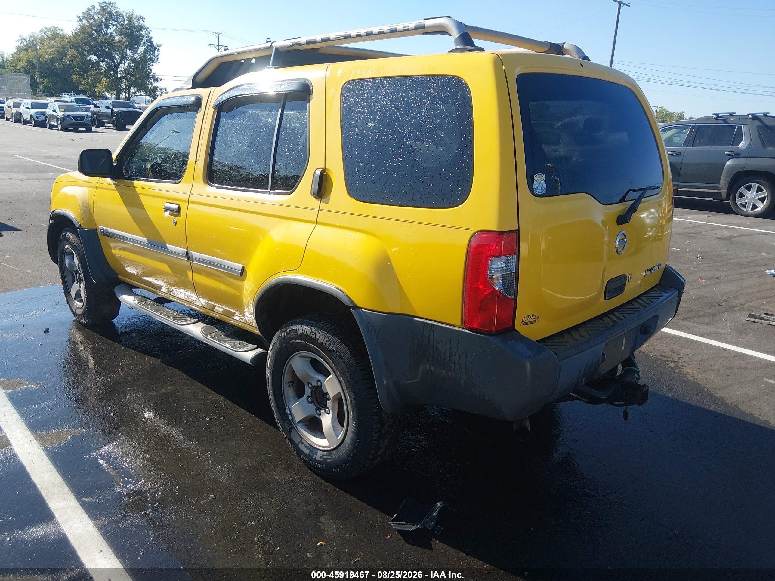 2002 Nissan Xterra Xe Yellow vin: 5N1ED28TX2C563090