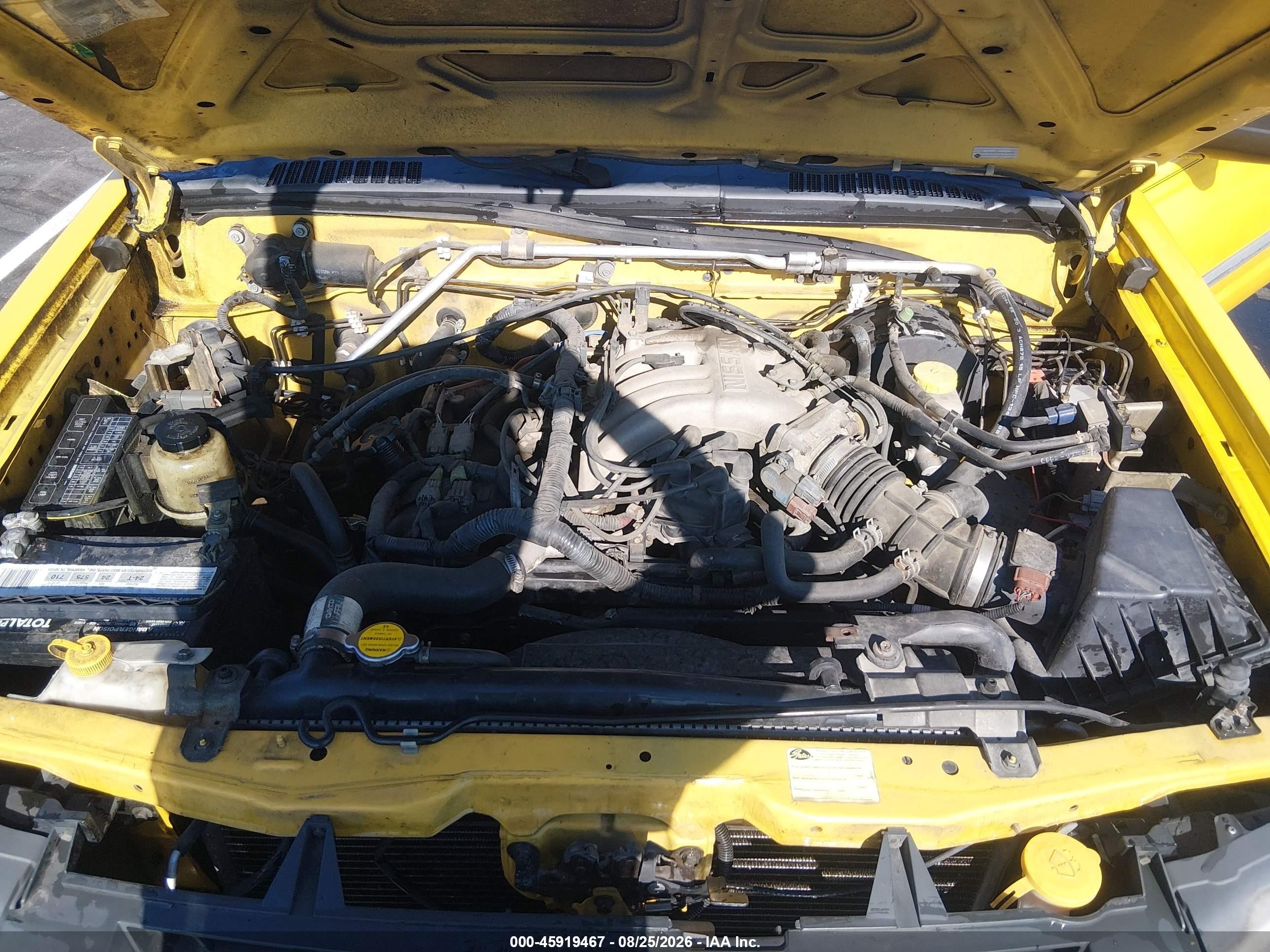 2002 Nissan Xterra Xe Yellow vin: 5N1ED28TX2C563090