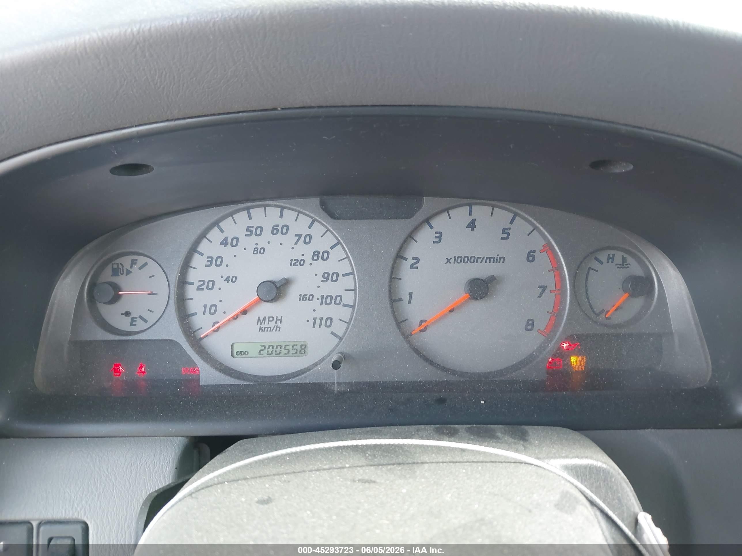 2001 Nissan Xterra Se Silver vin: 5N1ED28Y11C534054