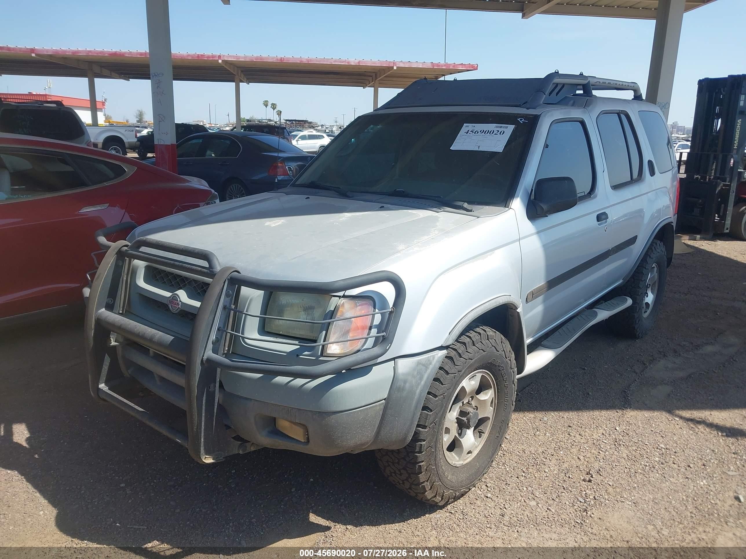 2001 Nissan Xterra Xe Silver vin: 5N1ED28Y11C553686