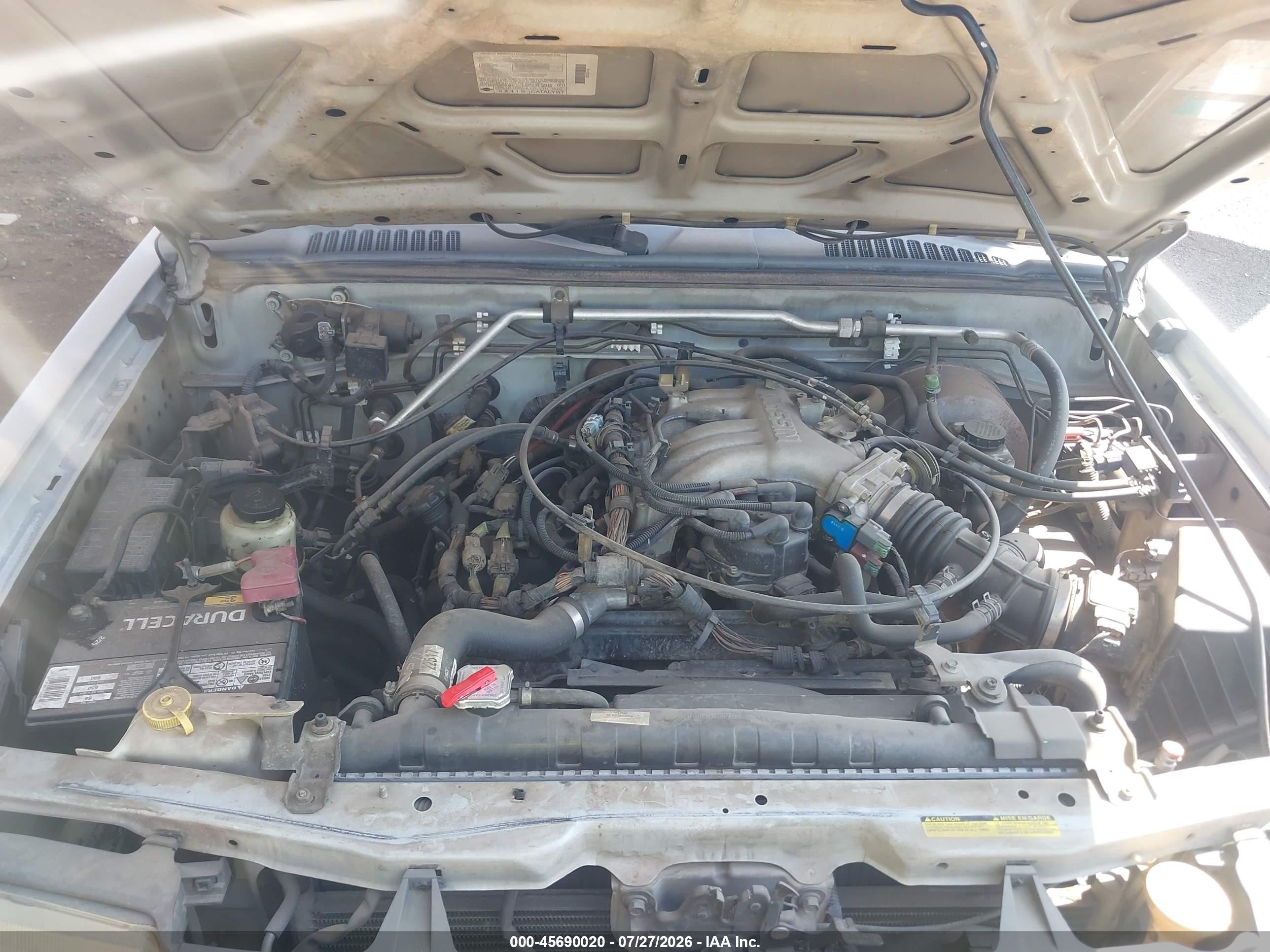 2001 Nissan Xterra Xe Silver vin: 5N1ED28Y11C553686