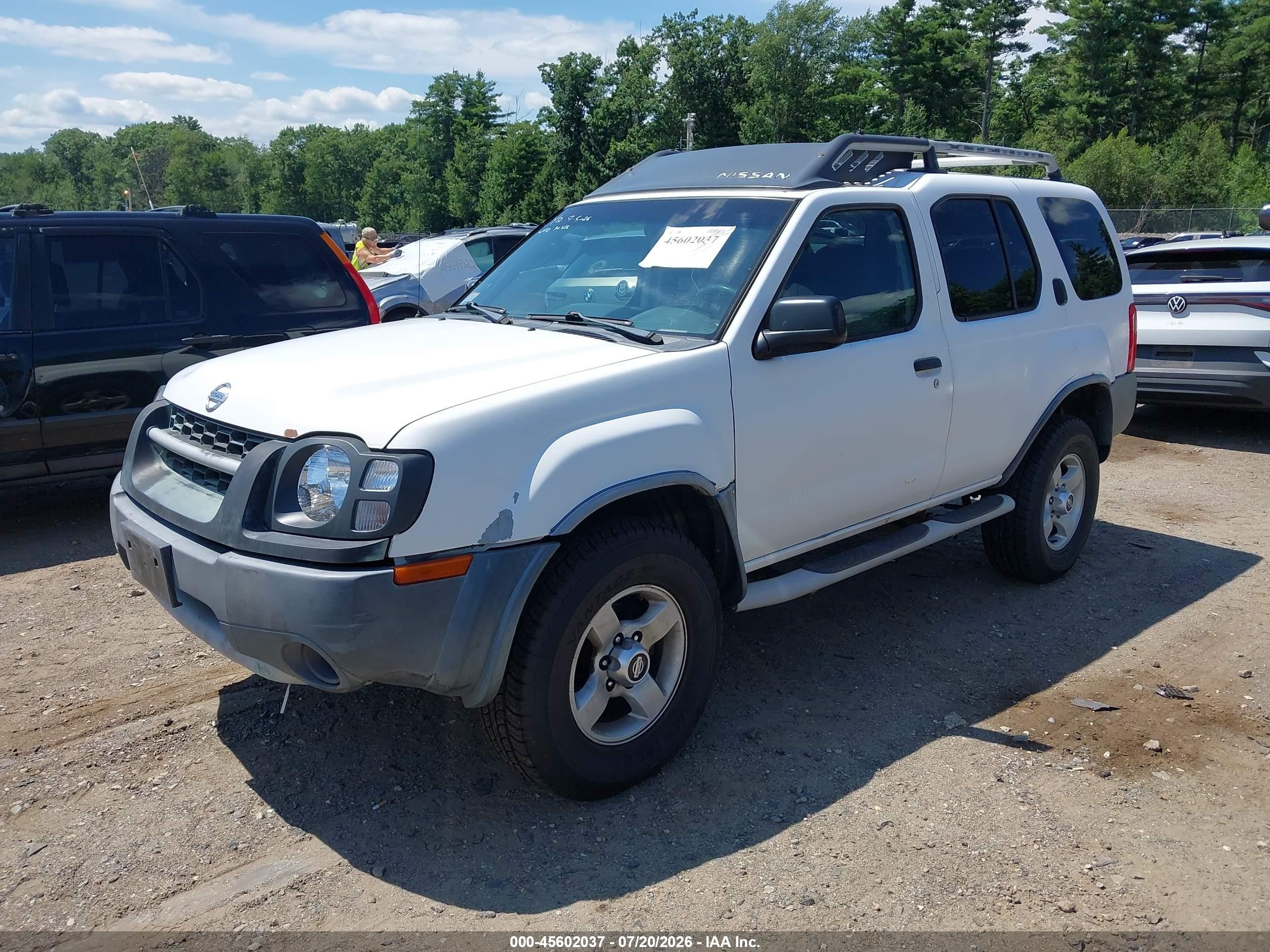 2004 Nissan Xterra Xe White vin: 5N1ED28Y14C607010