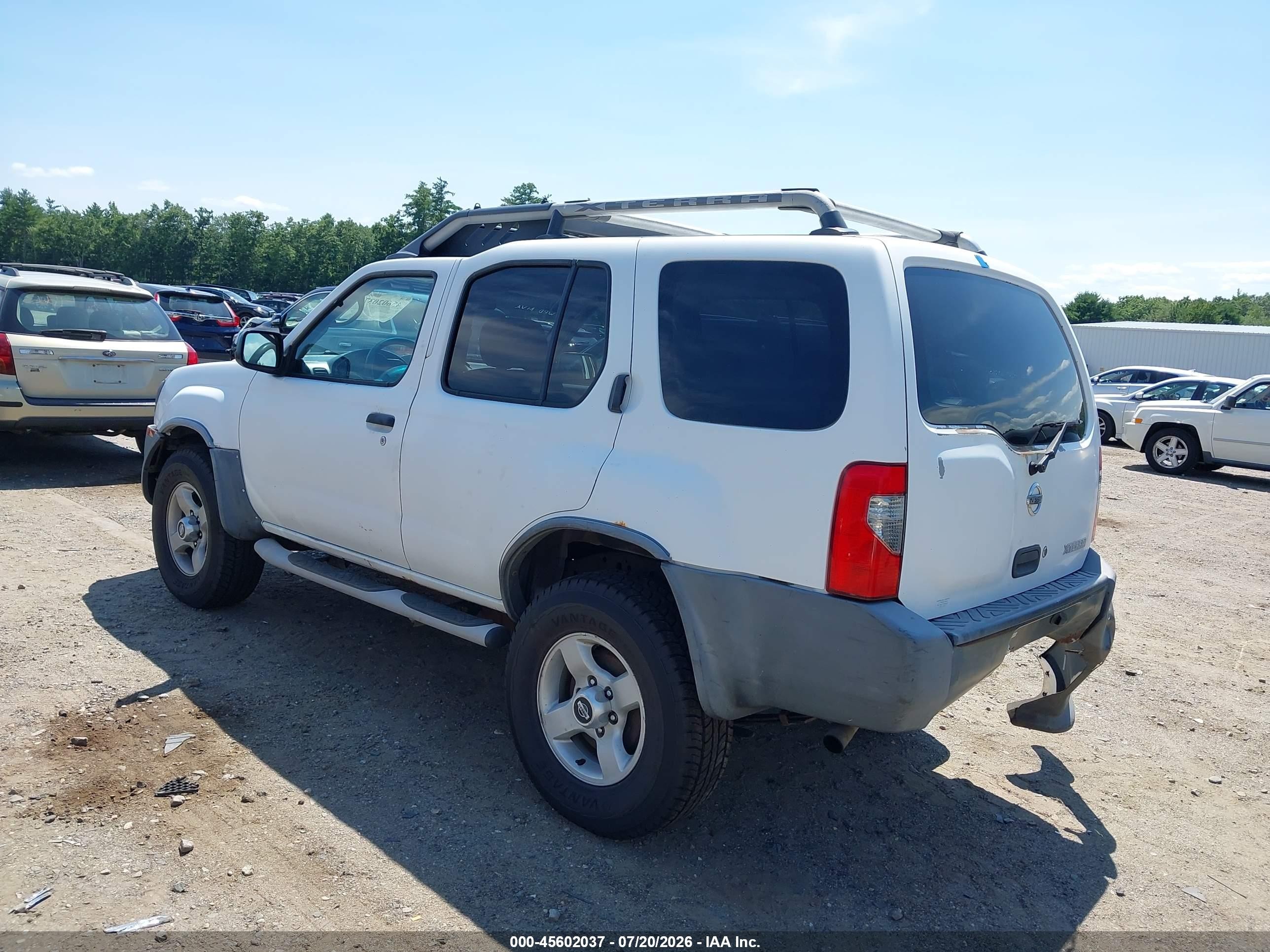 2004 Nissan Xterra Xe White vin: 5N1ED28Y14C607010