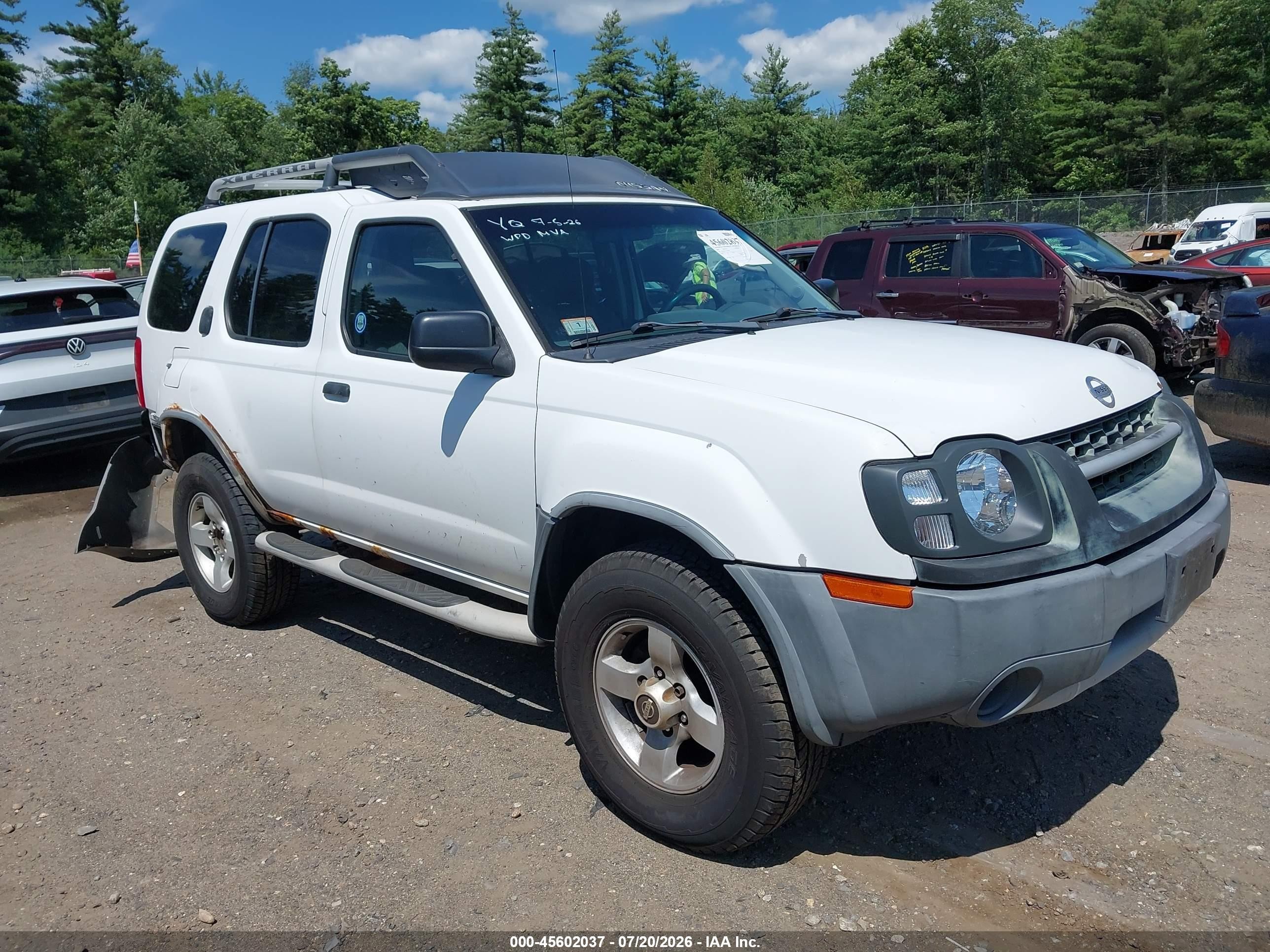 2004 Nissan Xterra Xe White vin: 5N1ED28Y14C607010
