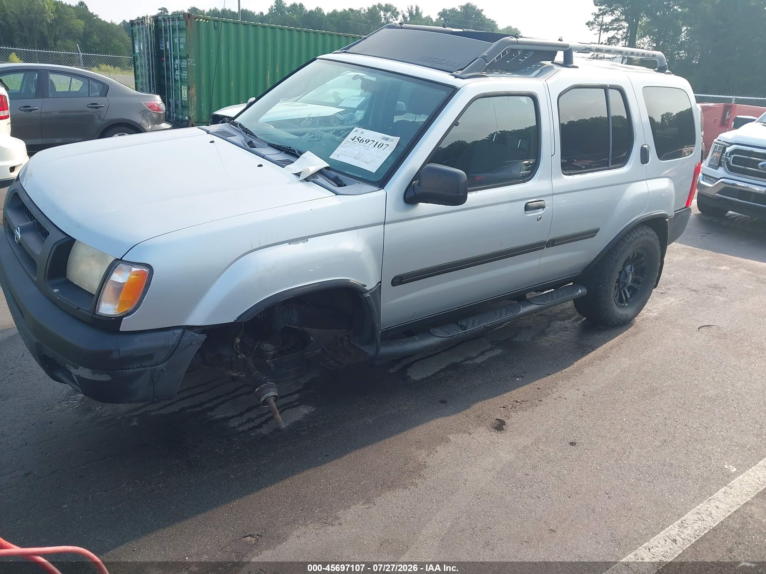 2001 Nissan Xterra Xe Silver vin: 5N1ED28Y21C541384