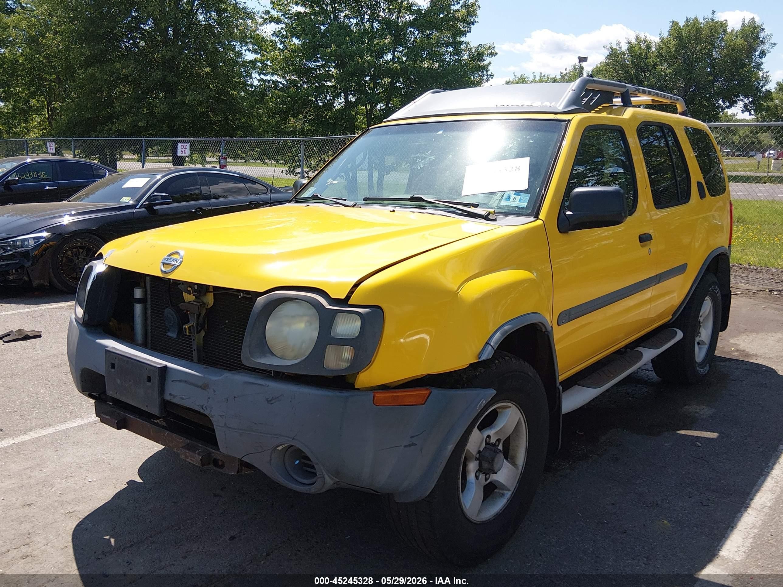 2004 Nissan Xterra Xe Yellow vin: 5N1ED28Y24C653185