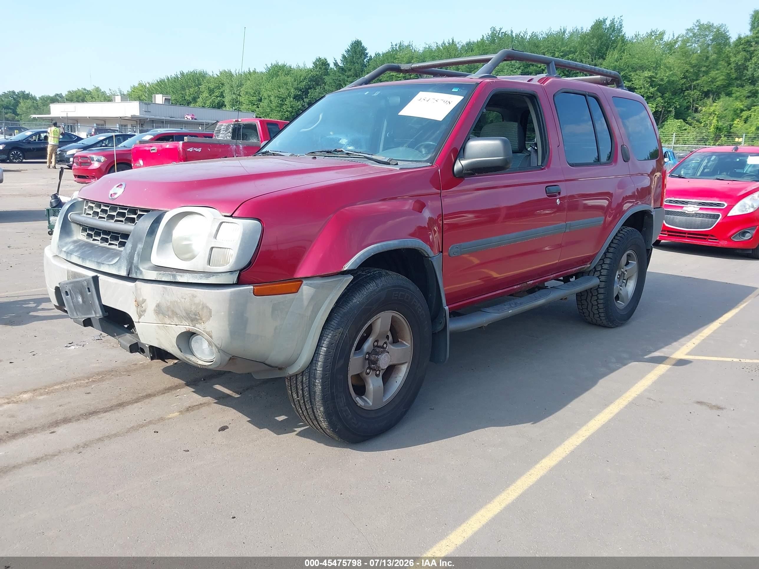 2002 Nissan Xterra Se Красный vin: 5N1ED28Y42C604406