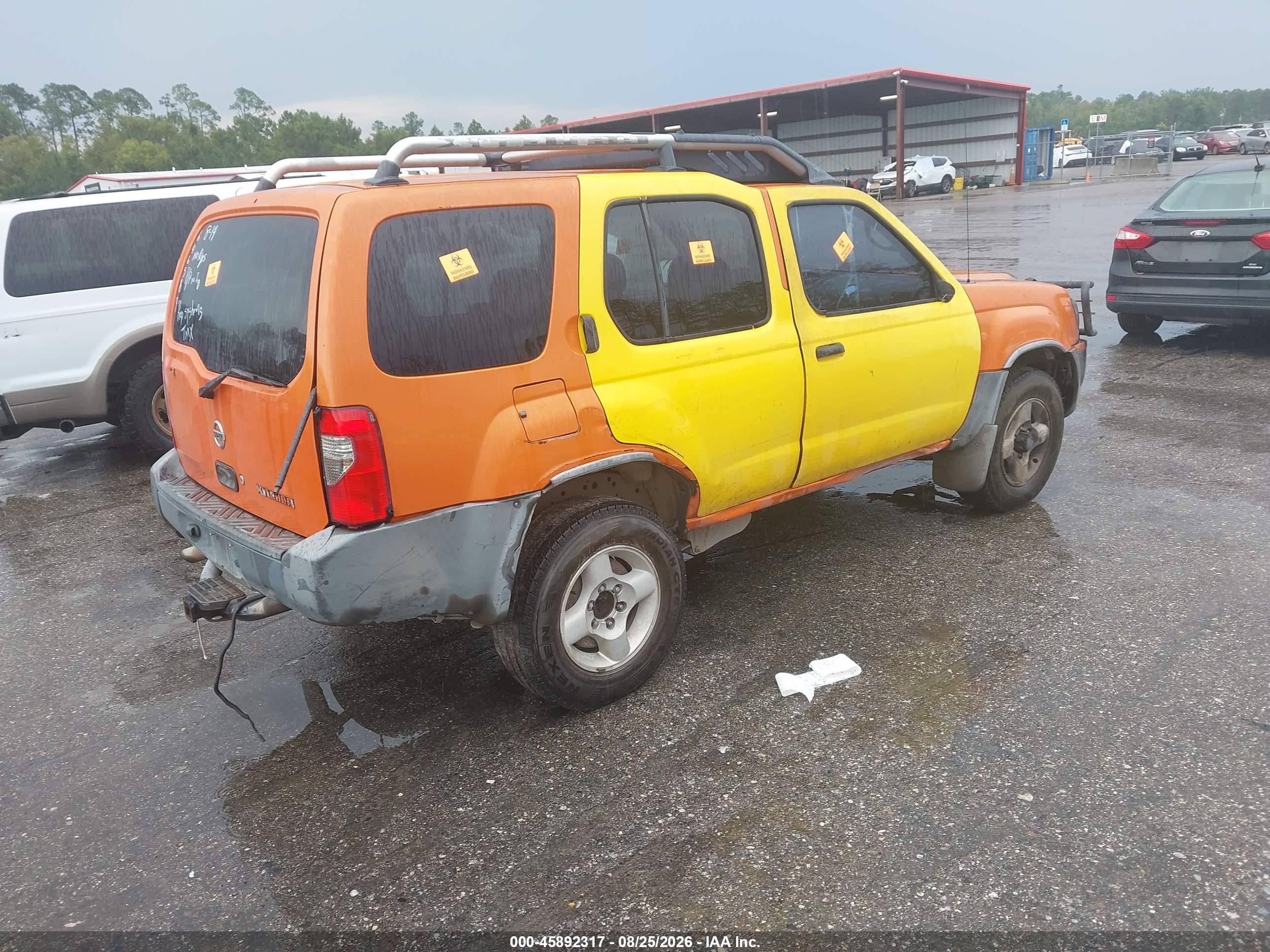 2003 Nissan Xterra Xe Orange vin: 5N1ED28Y43C646589
