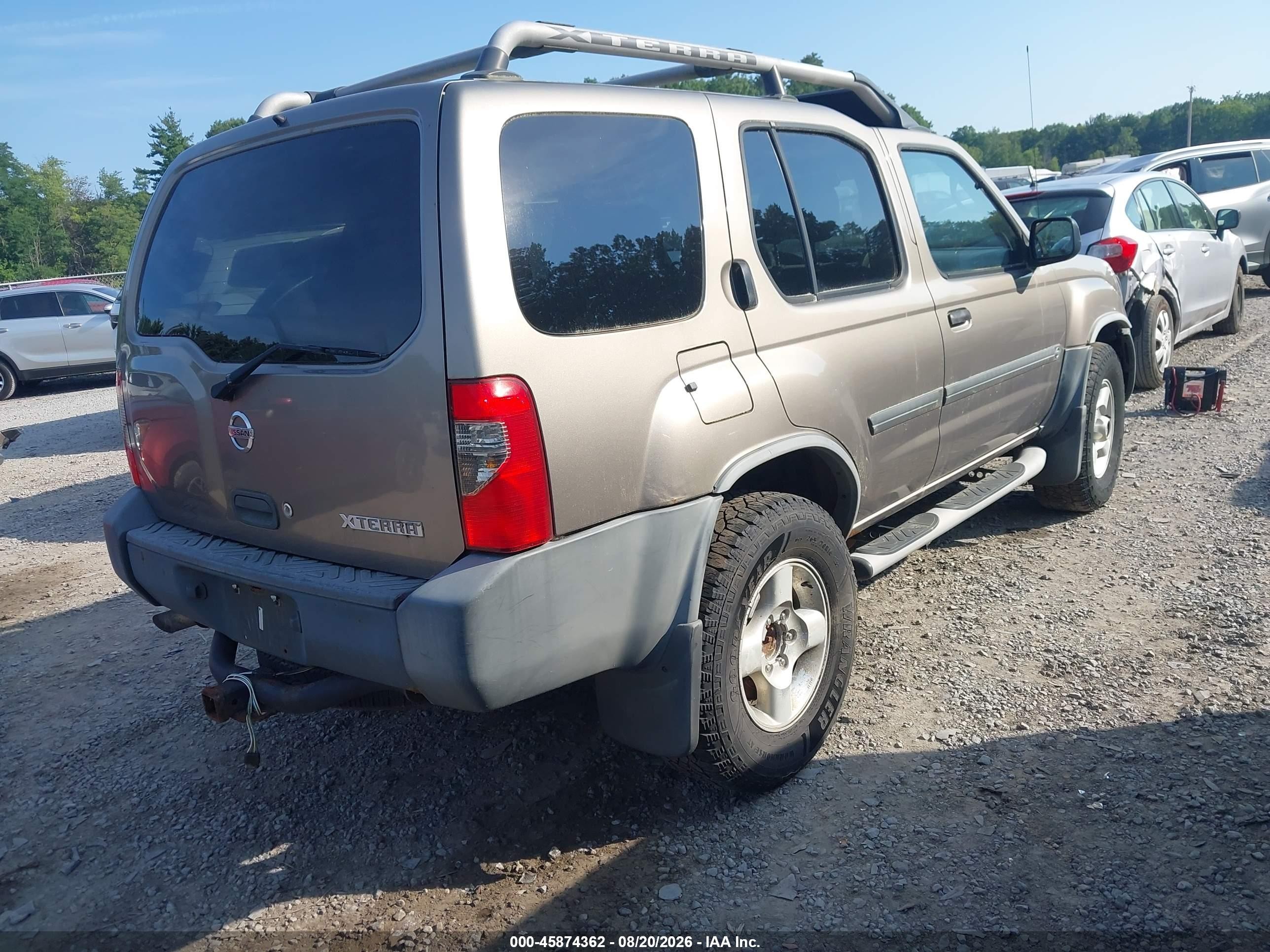 2003 Nissan Xterra Xe Silver vin: 5N1ED28Y43C699390