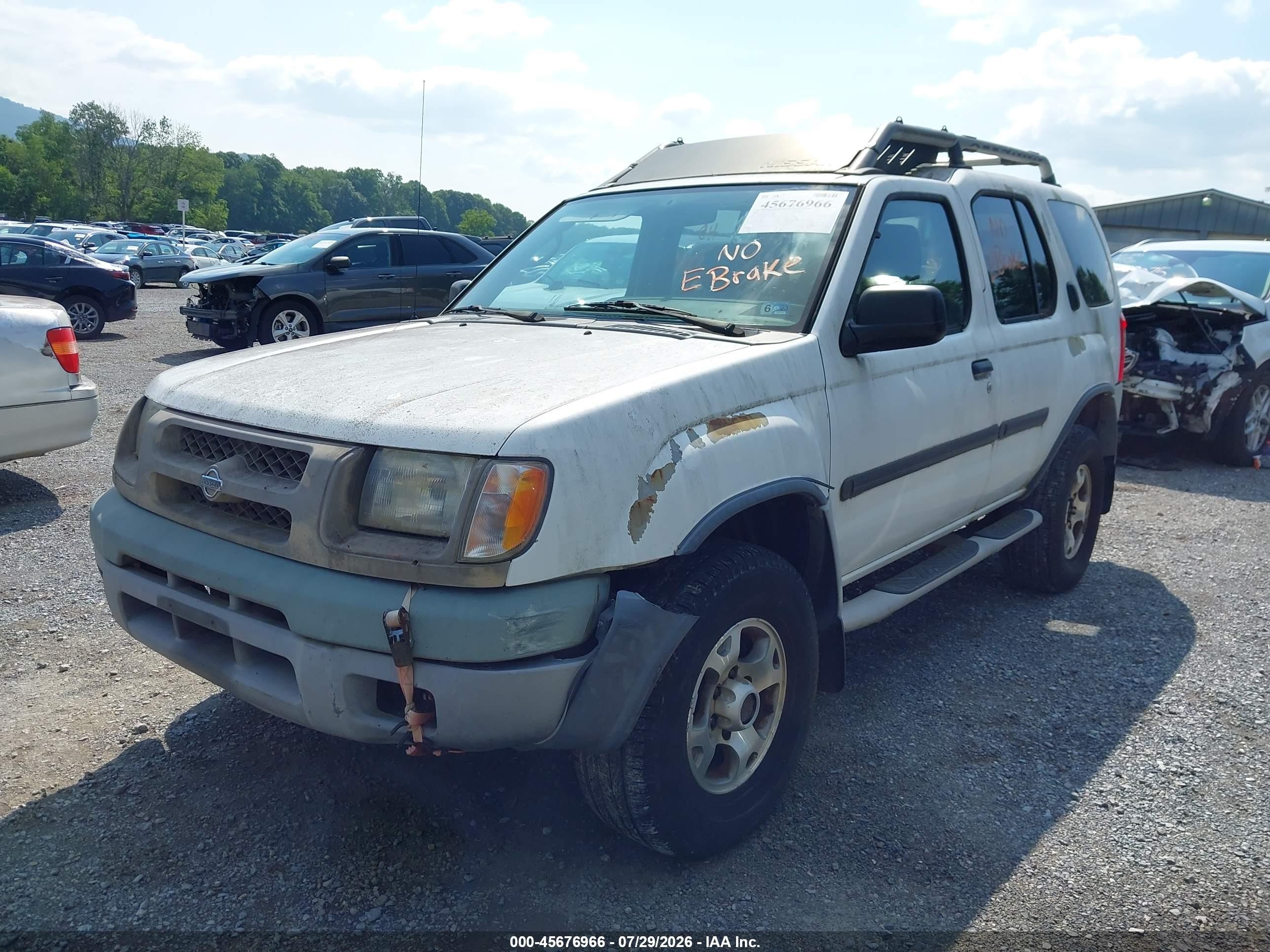 2001 Nissan Xterra Xe White vin: 5N1ED28Y51C532940