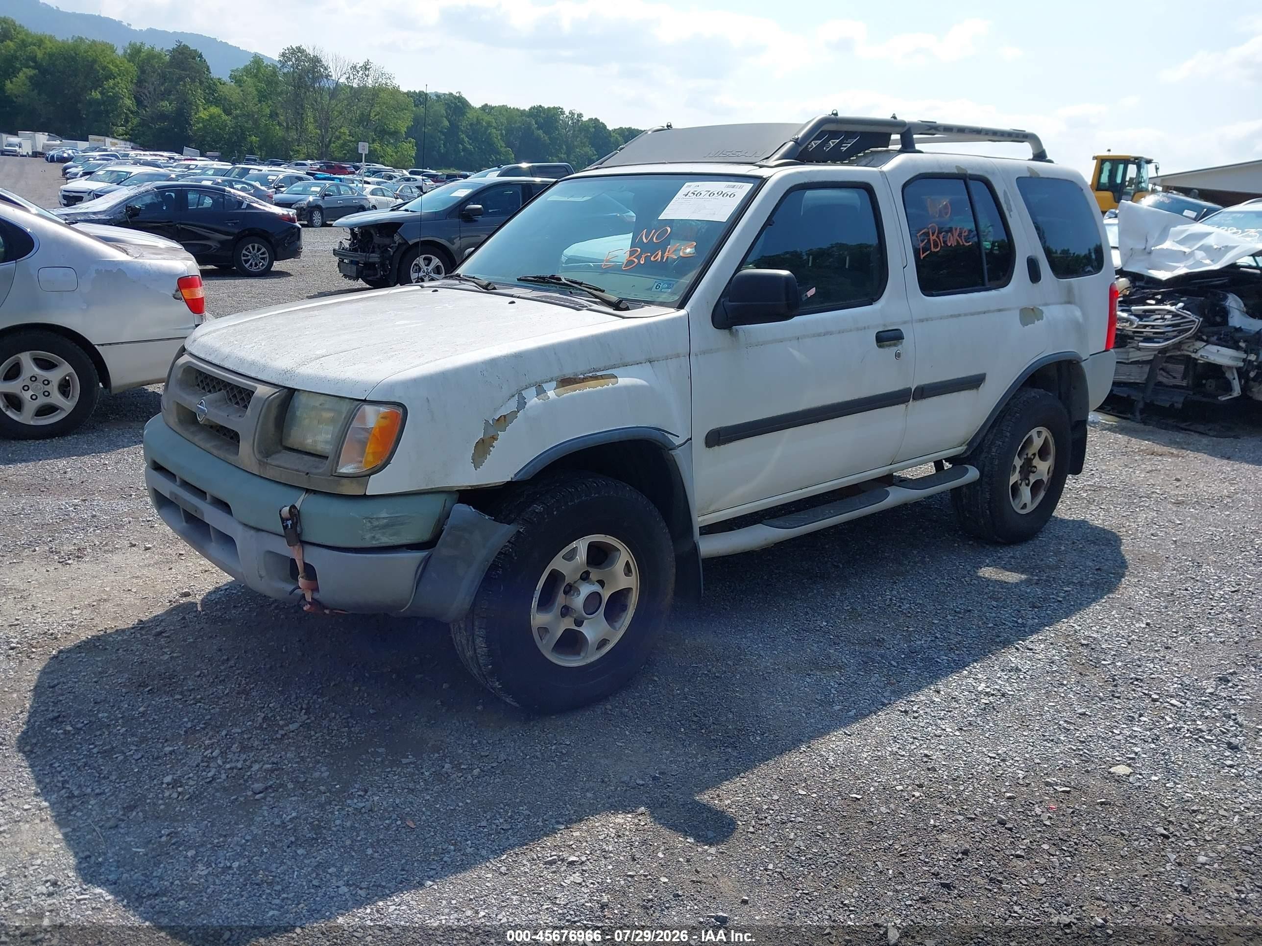 2001 Nissan Xterra Xe White vin: 5N1ED28Y51C532940