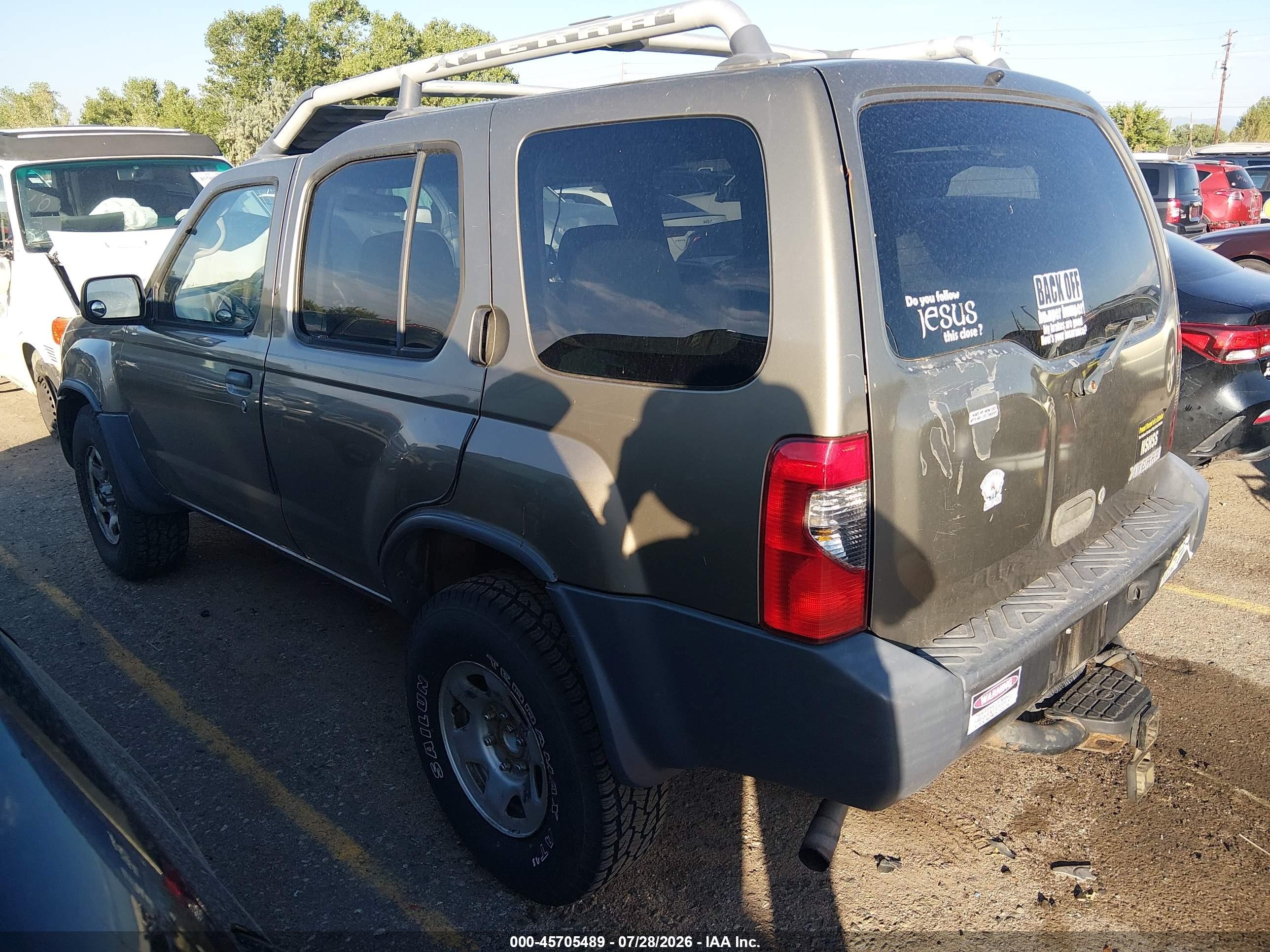2002 Nissan Xterra Xe Pewter vin: 5N1ED28Y52C505769