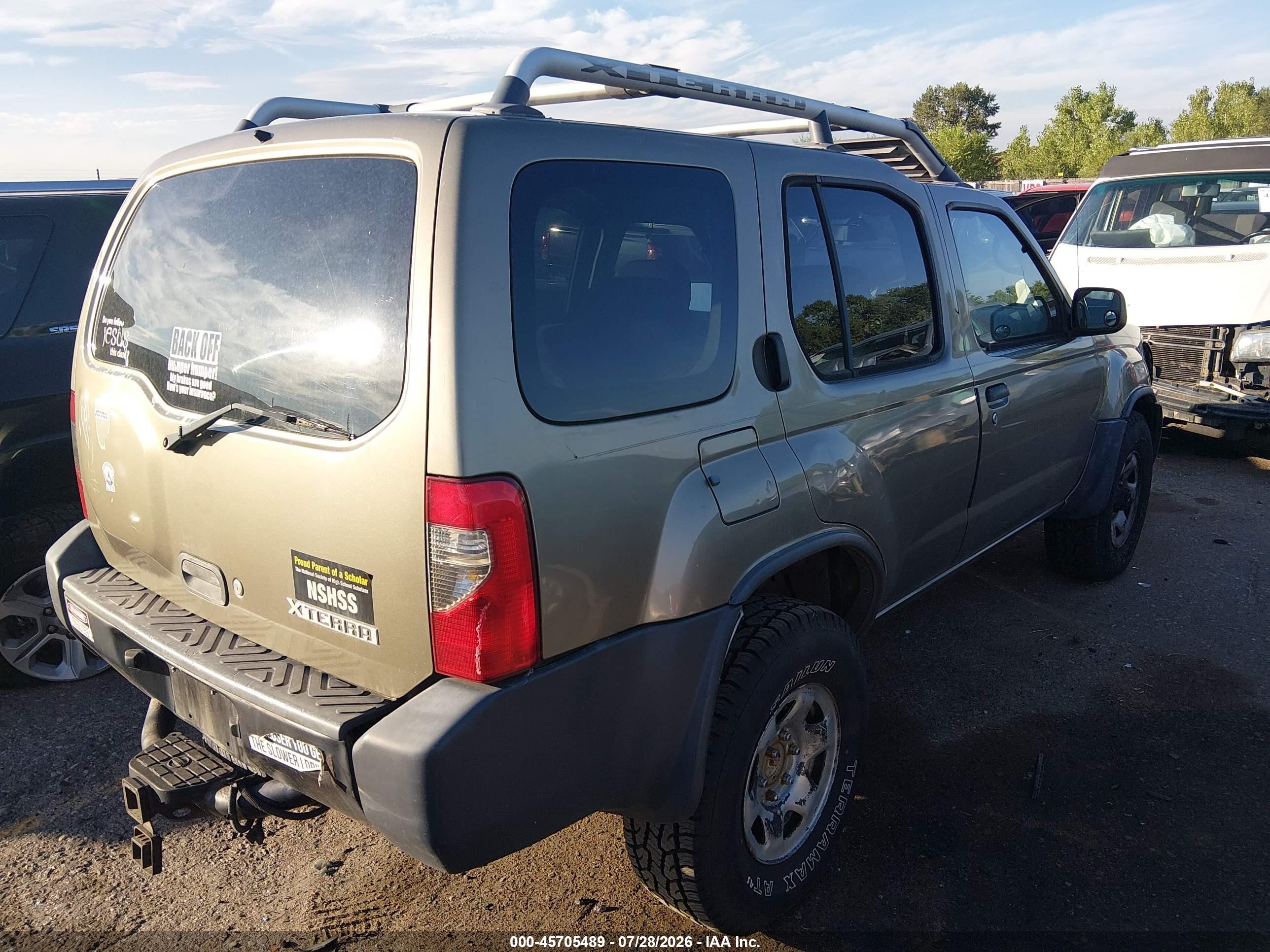 2002 Nissan Xterra Xe Pewter vin: 5N1ED28Y52C505769