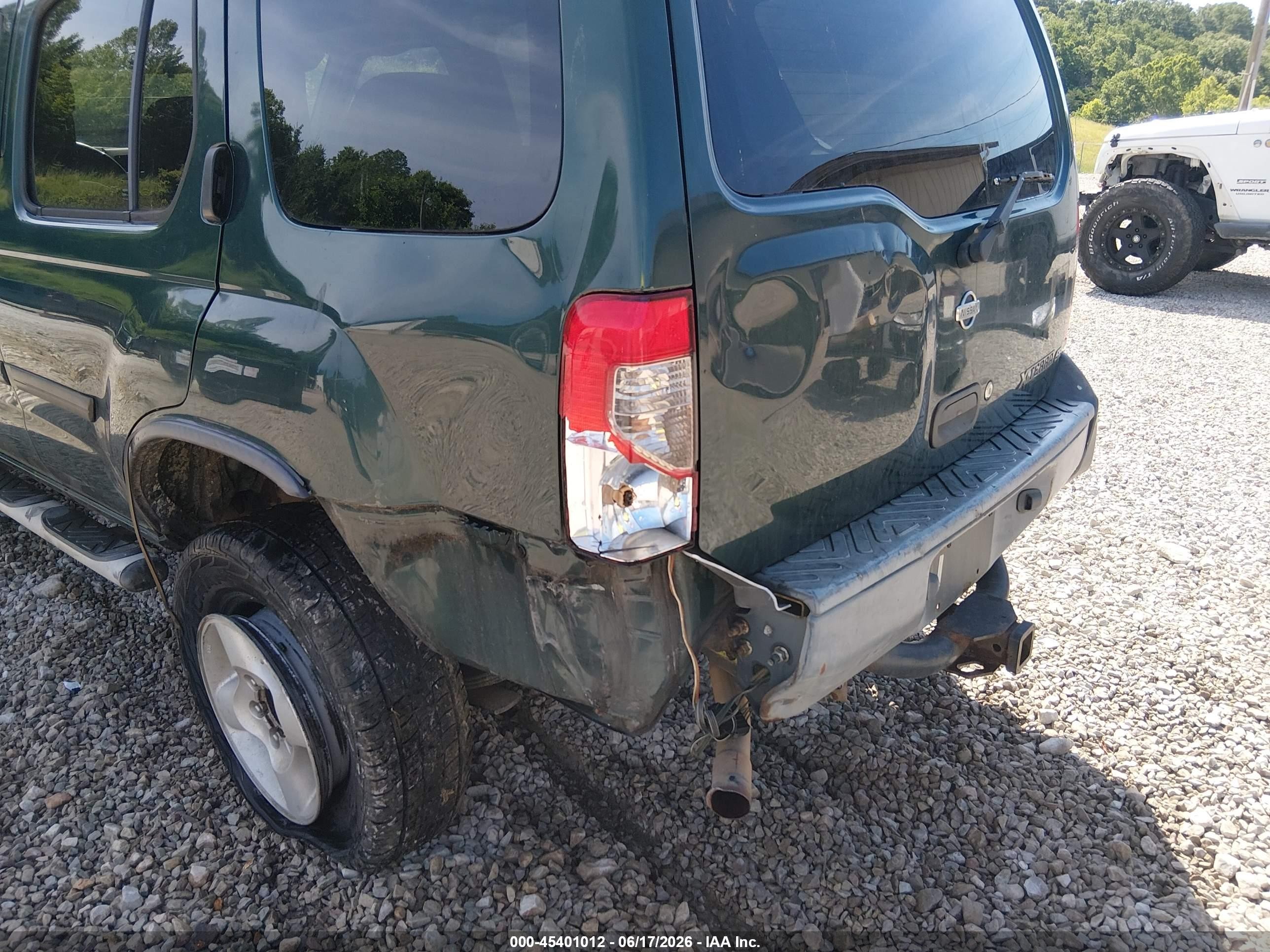 2001 Nissan Xterra Se Green vin: 5N1ED28Y71C588569