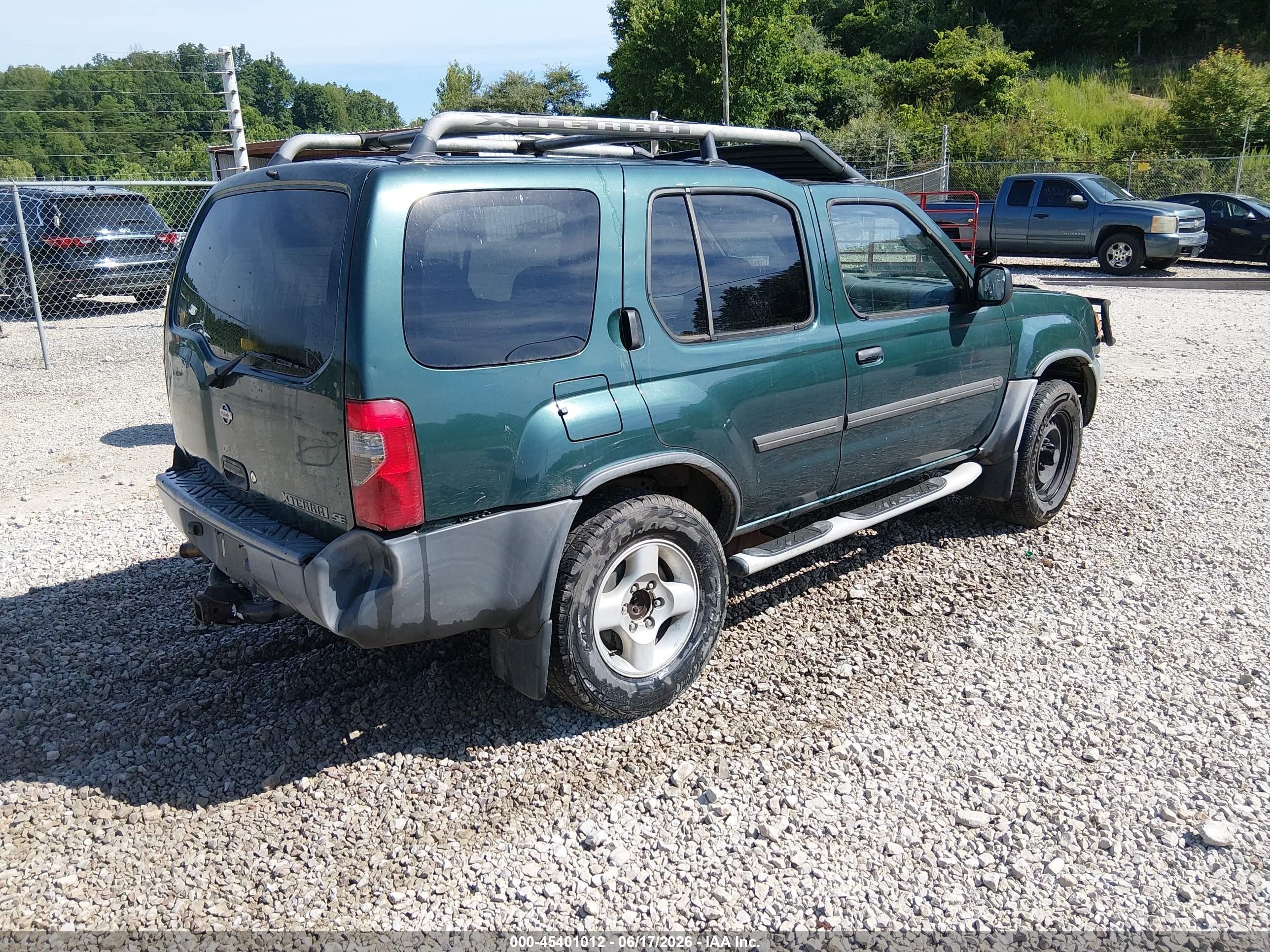 2001 Nissan Xterra Se Green vin: 5N1ED28Y71C588569