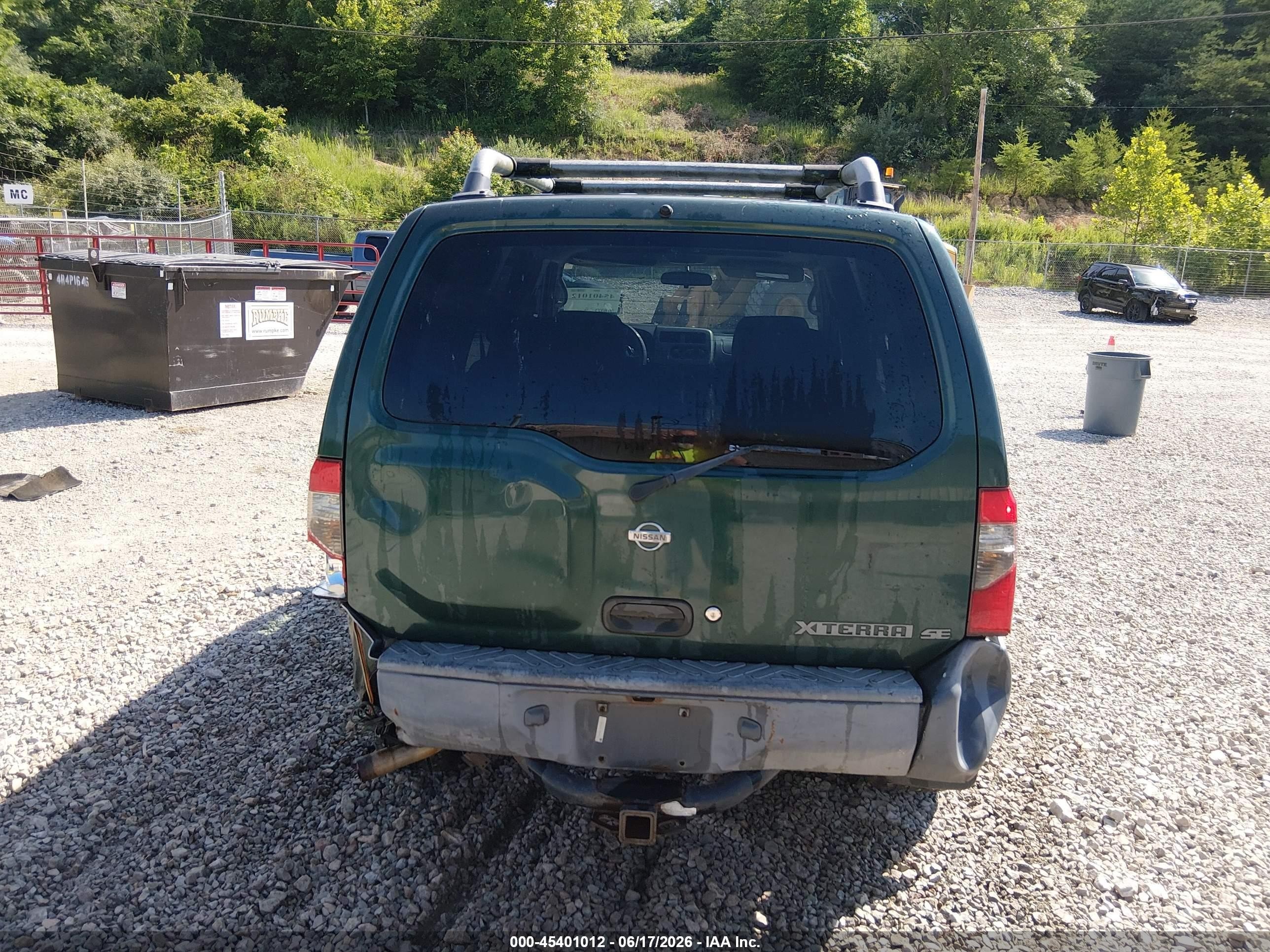 2001 Nissan Xterra Se Green vin: 5N1ED28Y71C588569