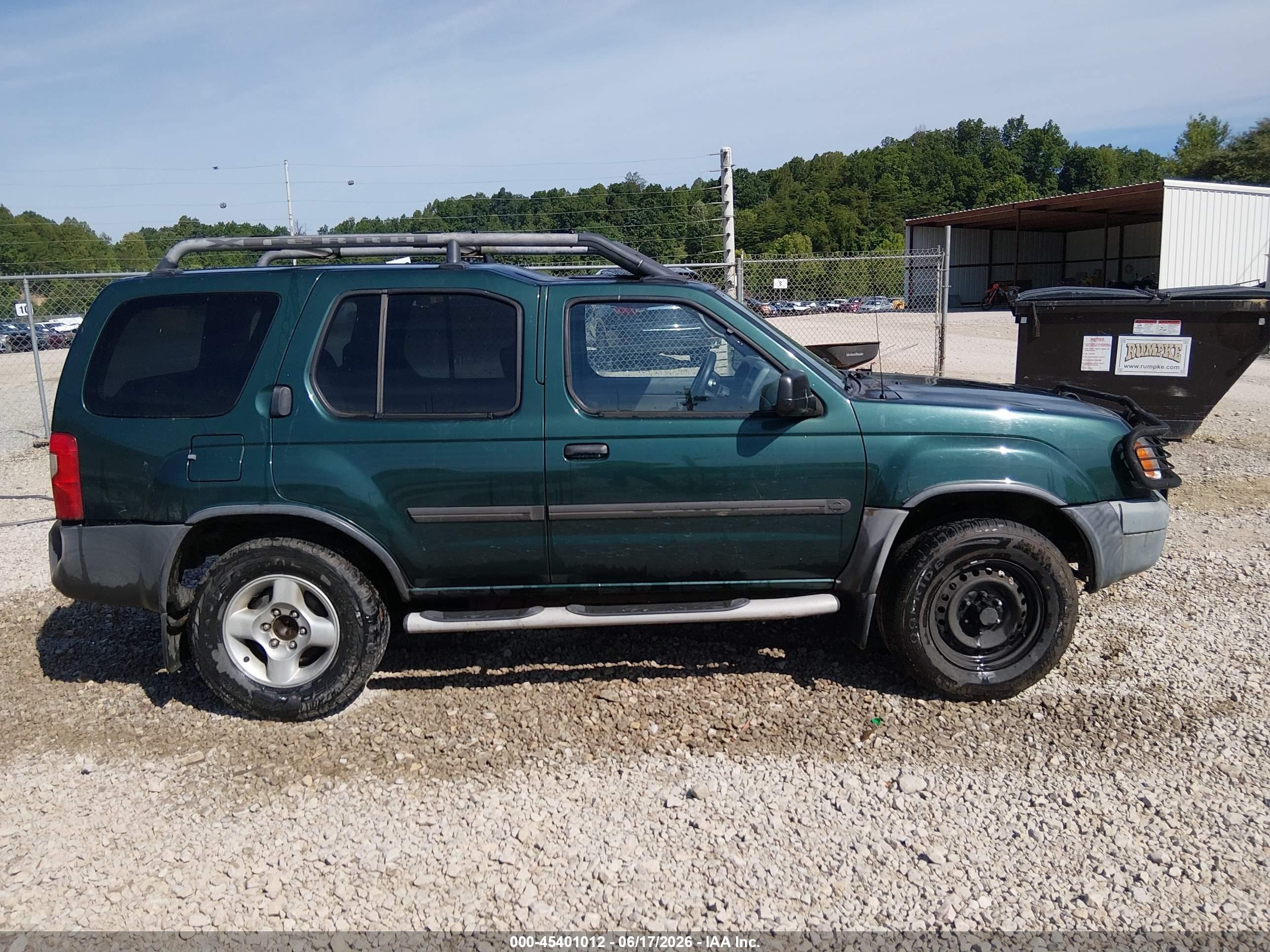 2001 Nissan Xterra Se Green vin: 5N1ED28Y71C588569